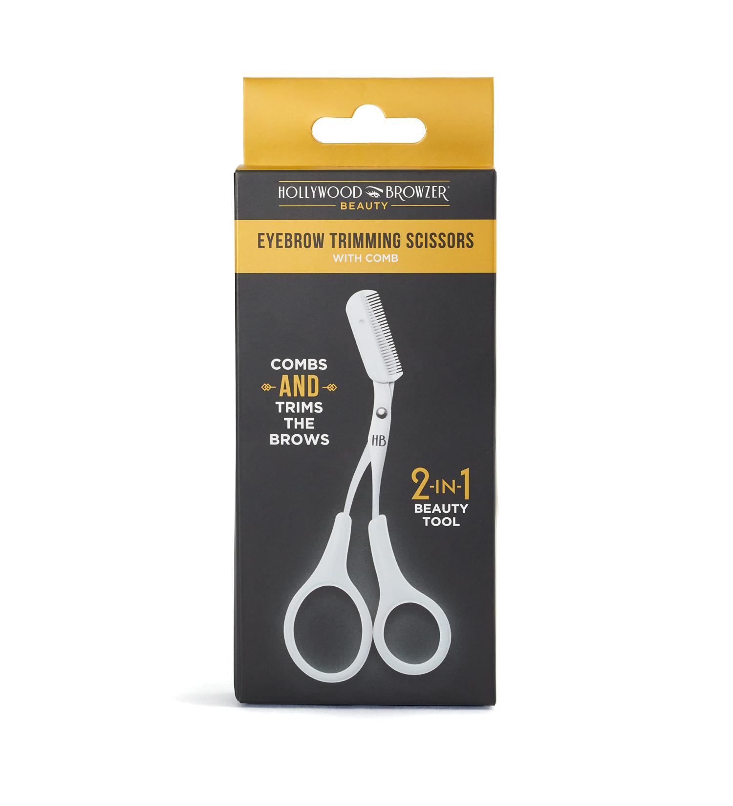 Hollywood Browzer Eyebrow Trimming Scissors - Precision Grooming Tool - Buy Online on SooperMarket.com