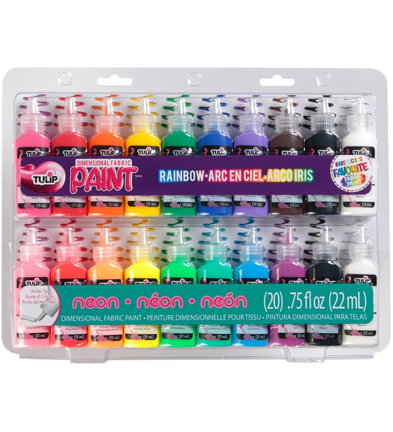 Tulip Dimensional Fabric Paint 20 Pack - Non-Toxic & Permanent 3D Paint for Fashion Party - Party Kit - Buy Online on SooperMarket.com