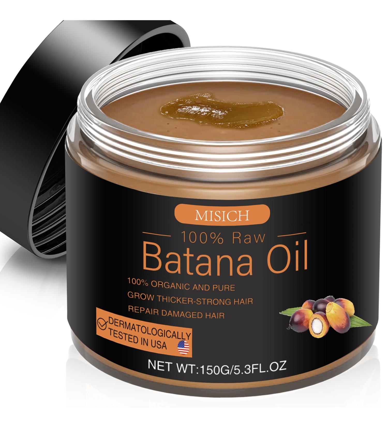 Raw Batana Oil for Hair Growth | 100% Natural & Organic Dr. Sebi Batana Oil - Unrefined Hair Growth Oil for Men & Women | 5.3 oz - Buy Online on SooperMarket.com