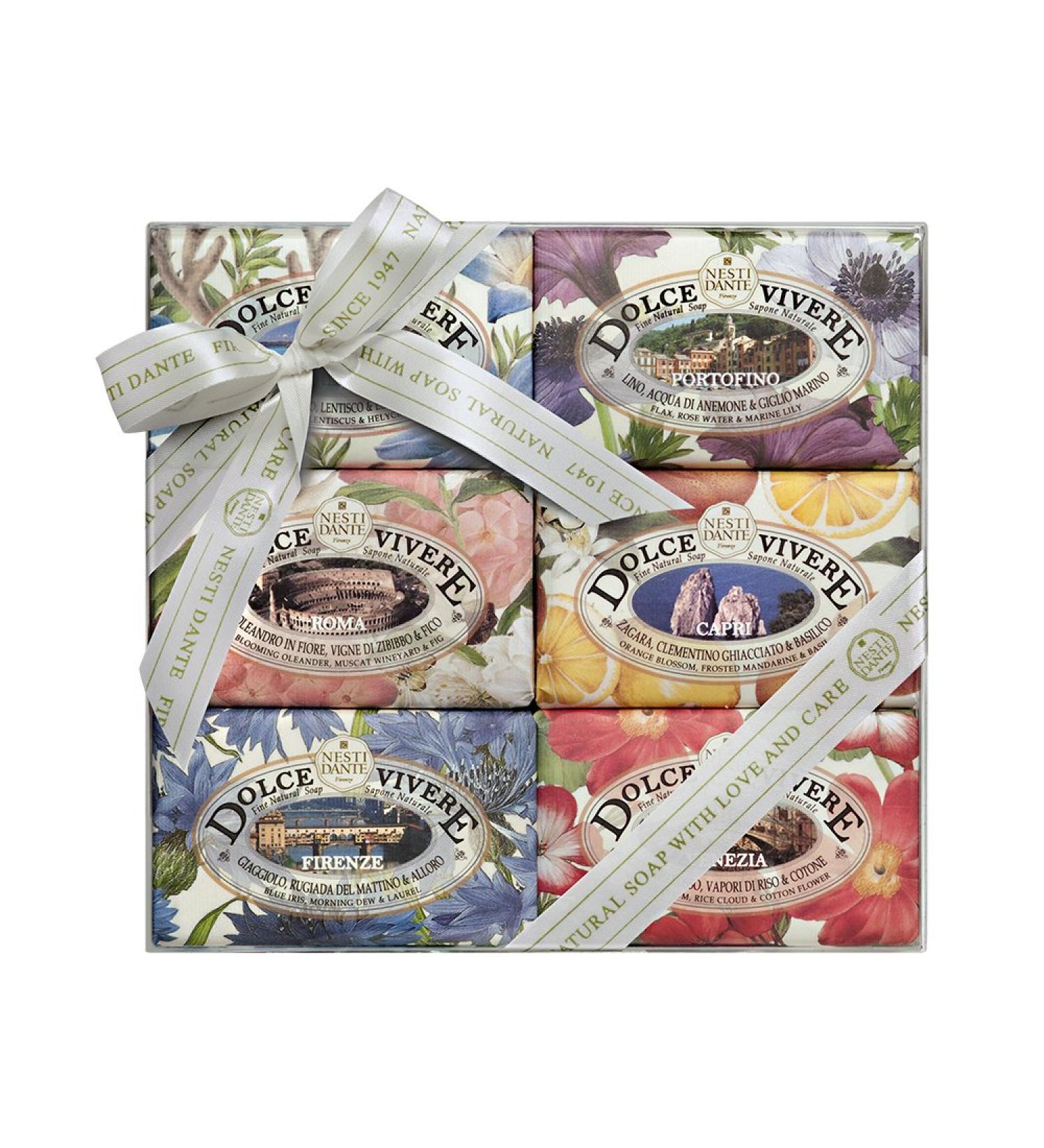 Nesti Dante Dolce Vivere Florentine Soap Collection 5.3 oz (Pack of 6) - Italian Luxury Soap Set - Buy Online on SooperMarket.com