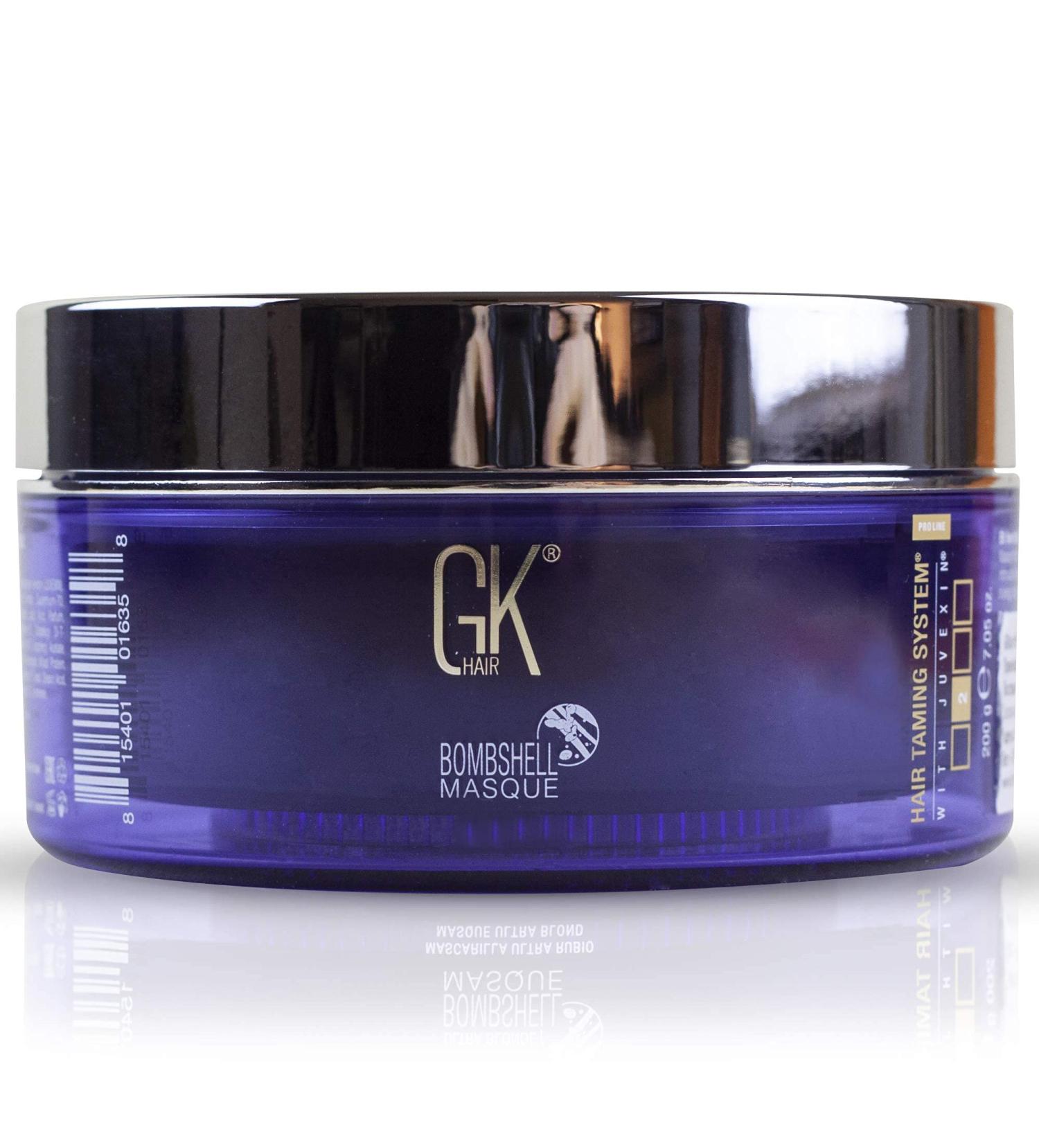 Global Keratin Ultra Blonde Bombshell Mask - 200g | Long-lasting Color & Moisturizing Treatment for All Hair Types | Unisex Hair Tinting by GKhair - Buy Online on SooperMarket.com