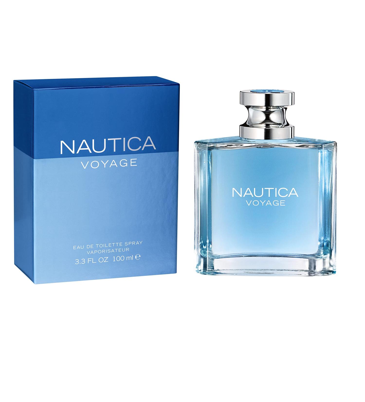Nautica Voyage Eau De Toilette for Men - Fresh, Romantic, Fruity Scent - Woody, Aquatic Notes of Apple, Water Lotus, Cedarwood, and Musk - Ideal for Day Wear - 3.3 Fl Oz Voyage 3.3 Ounce 1
