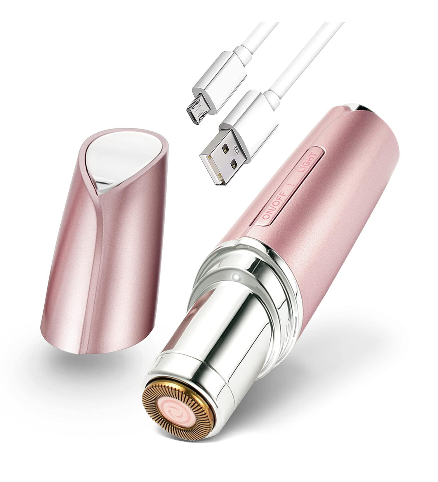 Yoove Facial Hair Removal for Women | Painless USB Rechargeable Electric Shaver & Bikini Trimmer (Rose) - Buy Online on SooperMarket.com