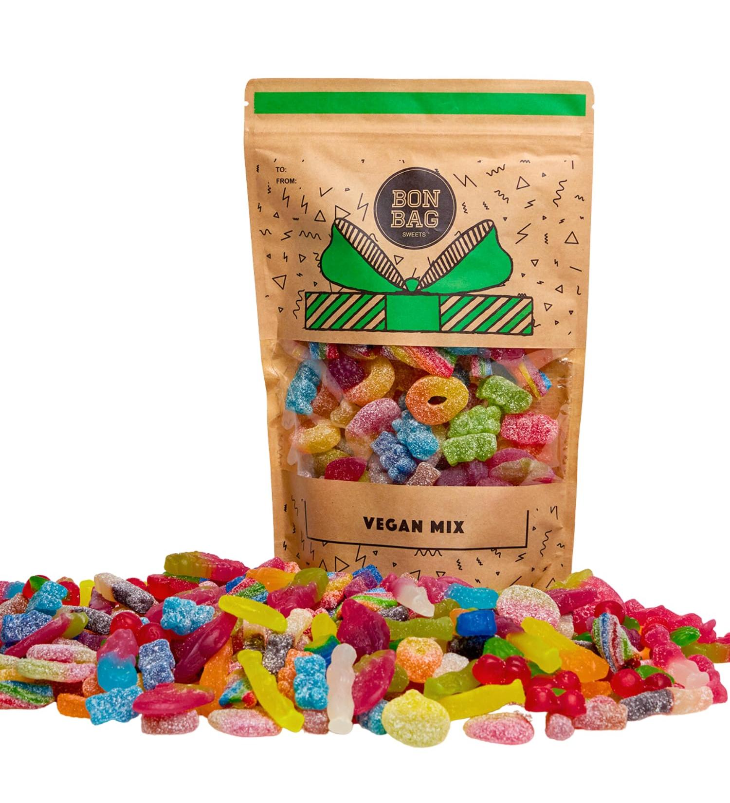 BON BAG - Vegan Fizzy and Fizz-Free Pick And Mix Sweets 1L Pouch Bags Of Sweets. Bulk Candy Assortment In Large Resealable Party Bag Great For Sharing Or As A Gift (800g) - Buy Online on SooperMarket.com