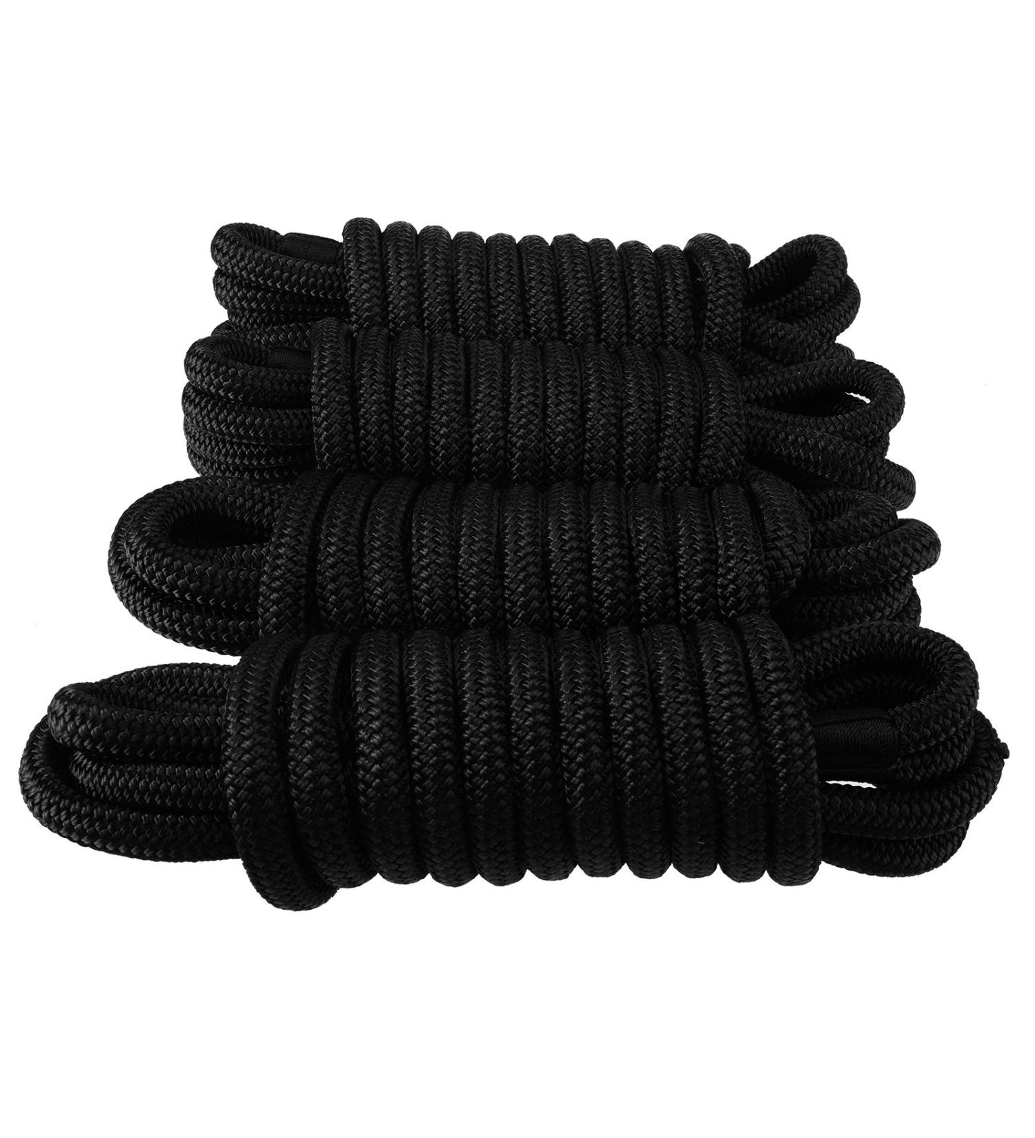 Amarine Made Double Braided Nylon Dock Lines 7700 lbs Breaking Strength - 20ft x 5/8inch (4 Pack) - Buy Online on SooperMarket.com