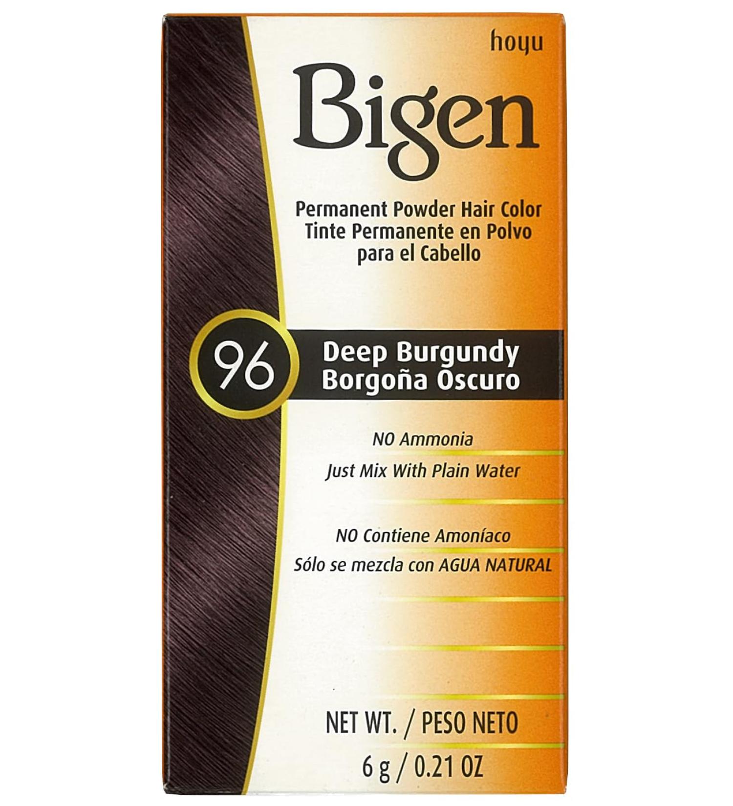 Bigen Permanent Powder Hair Color 96 Deep Burgundy - Long-Lasting Rich Color | 0.21 oz International Shipping Available - Buy Online on SooperMarket.com