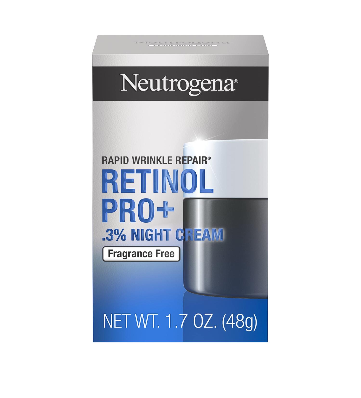Neutrogena Rapid Wrinkle Repair Retinol Pro+ Night Moisturizer 1.7 oz - Anti-Aging Face Cream with 0.3% Retinol - Fragrance & Paraben-Free - Buy Online on SooperMarket.com