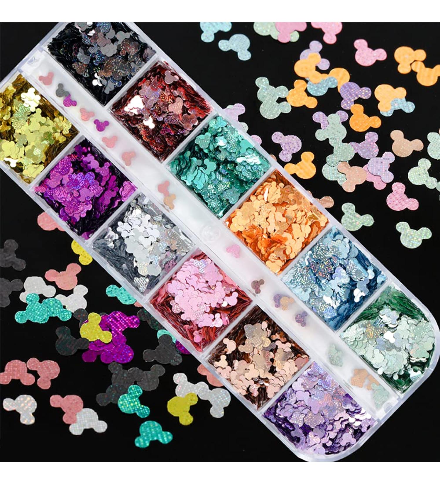 3D Holographic Nail Glitters Art Sequins - Colorful Ultra-Thin Design Flakes for Designer Fashion Nail Art 2021 - Buy Online on SooperMarket.com