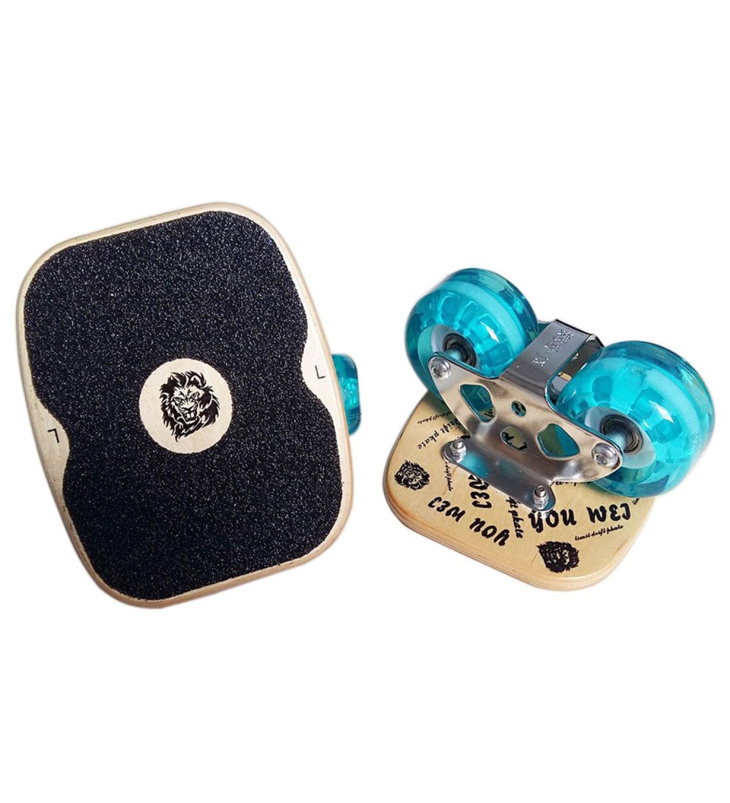 Pro Canadian Maple Drift Board Split Plate Skateboard with Light Blue Wheels - Buy Online on SooperMarket.com