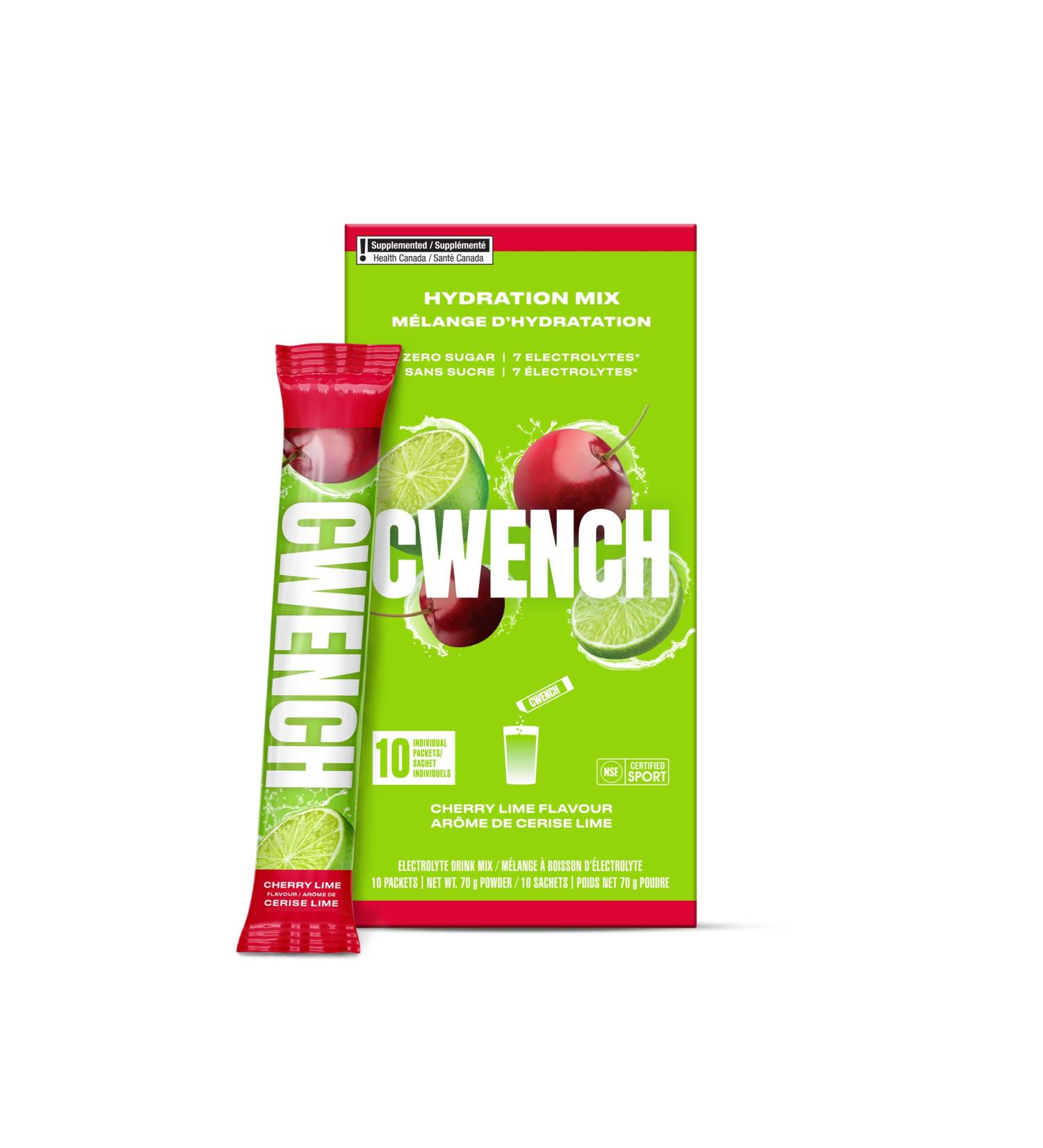 Cwench Electrolyte Hydration Mix Cherry Lime Drink Mix 10 Servings Cherry Lime 10 Servings (Pack of 1) - Buy Online on SooperMarket.com