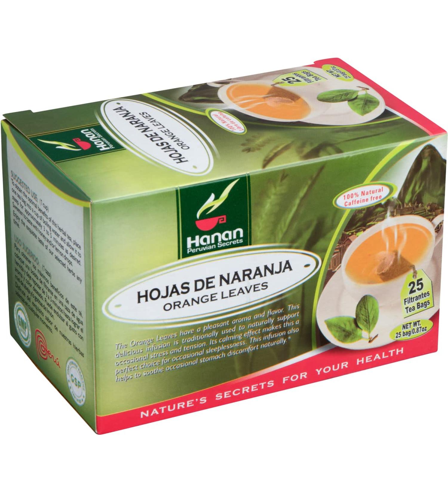 Orange Leaves (Hojas de Naranja) - 25 Teabags of Herbal Tea from Peru - Buy Online on SooperMarket.com