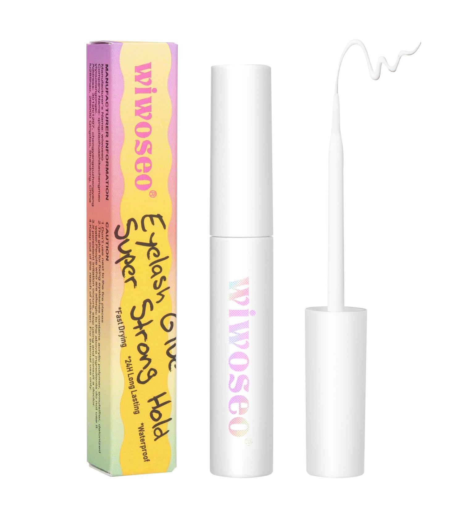 Super Strong Hold Eyelash Glue - Clear Adhesive for Strip & Lash Extensions - Fast Drying Waterproof Long Lasting (5ml) - B-Eyelash Glue - Buy Online on SooperMarket.com