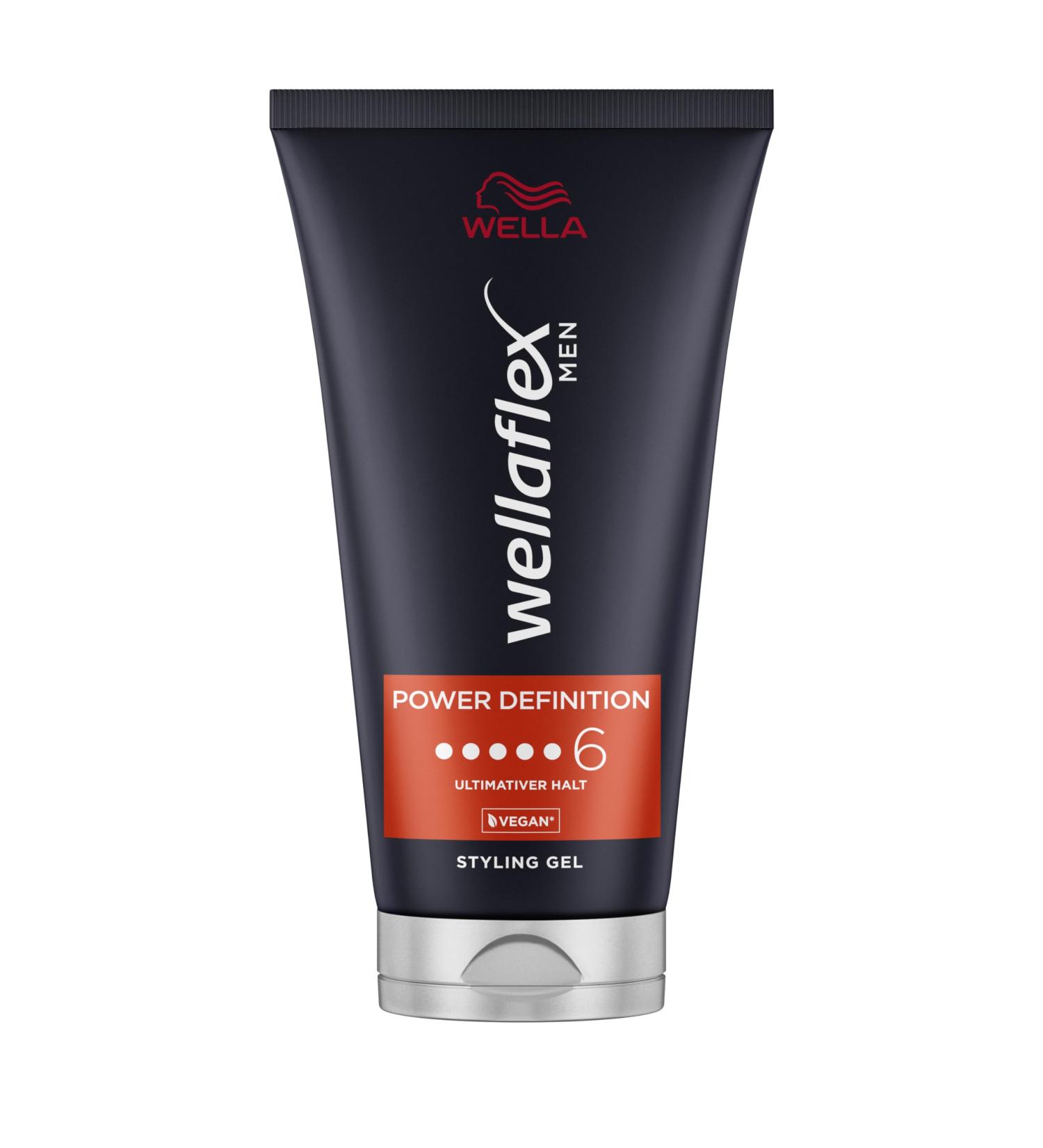 Wellaflex Men Power Definition Gel - Ultimate Vegan Styling Hair Gel | 150ml | Dermatologically Tested & Silicone-Free - Buy Online on SooperMarket.com