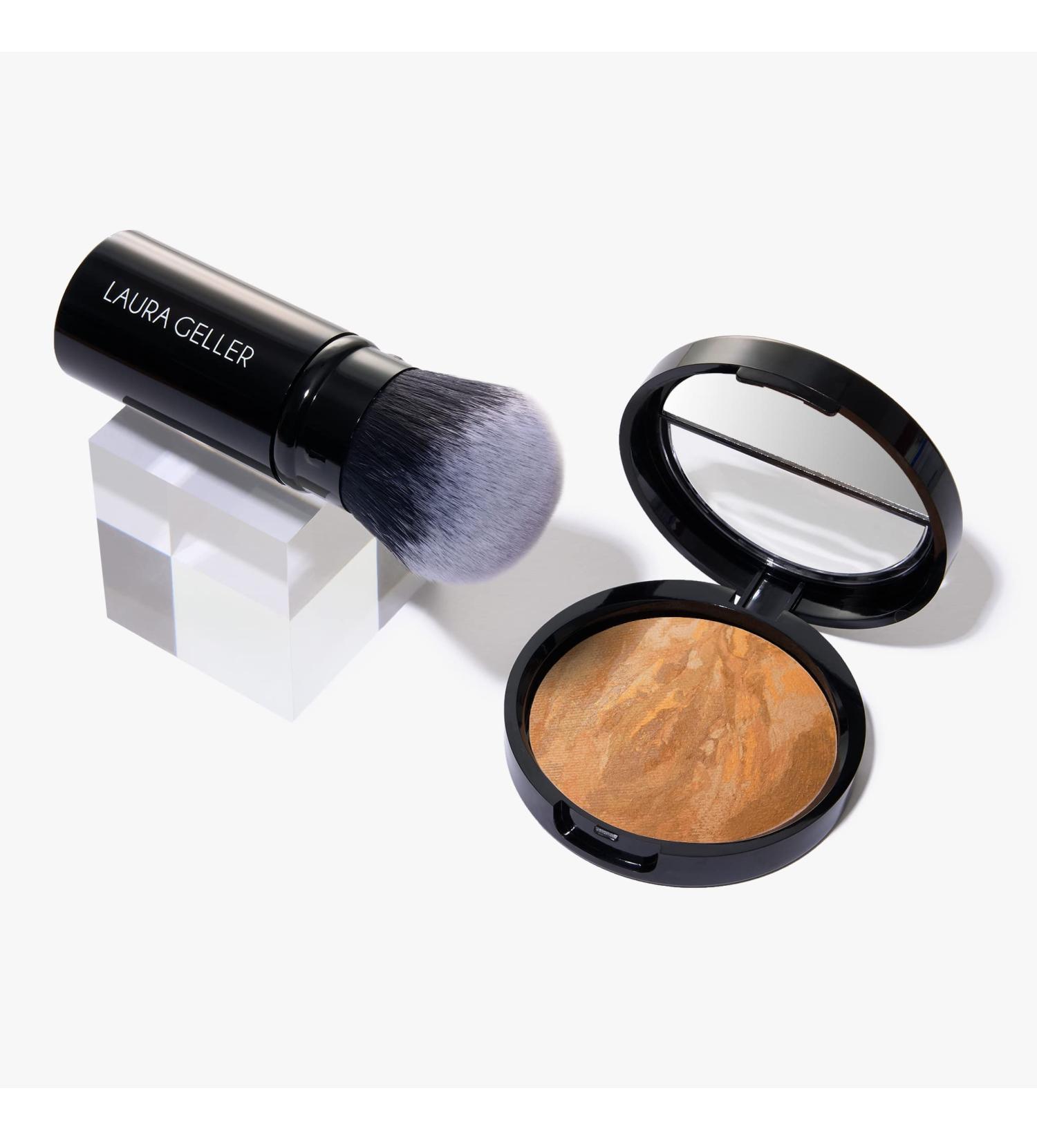 Laura Geller Baked Balance-N-Glow Foundation Set with Retractable Kabuki Brush - Sand Shade - Buy Online on SooperMarket.com