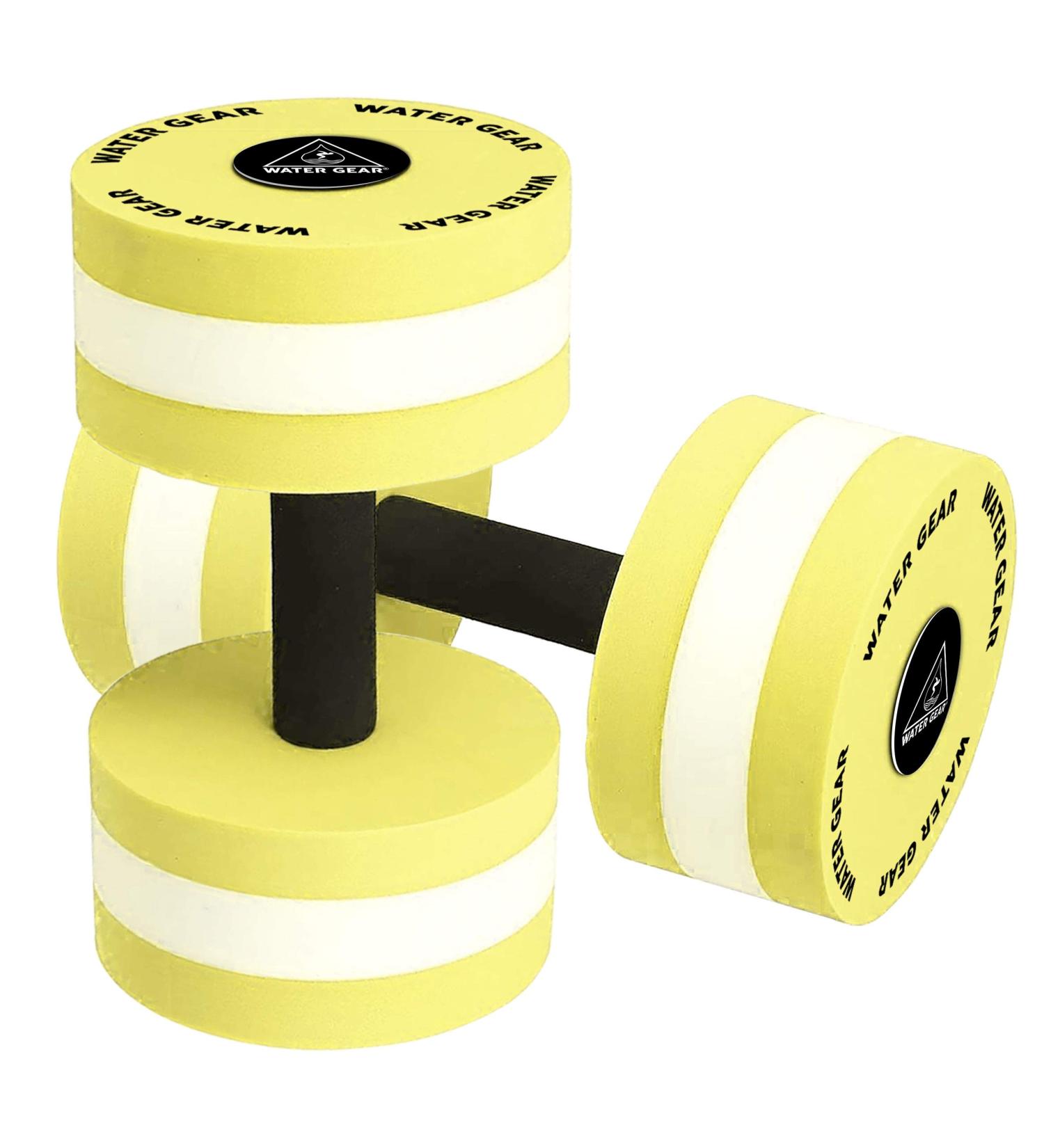 Water Gear Hydro Buoys - Yellow/White - Upper Body Pool Exercise for Back, Arms & Chest - Buy Online on SooperMarket.com