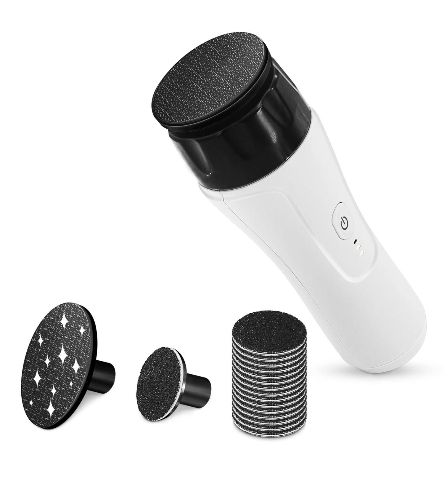 Electric Callus Remover Callus Removal Foot Rechargeable Professional Electric Callus Remover Foot Care Pedicure Rasp Foot File Sander 3 Speeds (White) - Buy Online on SooperMarket.com