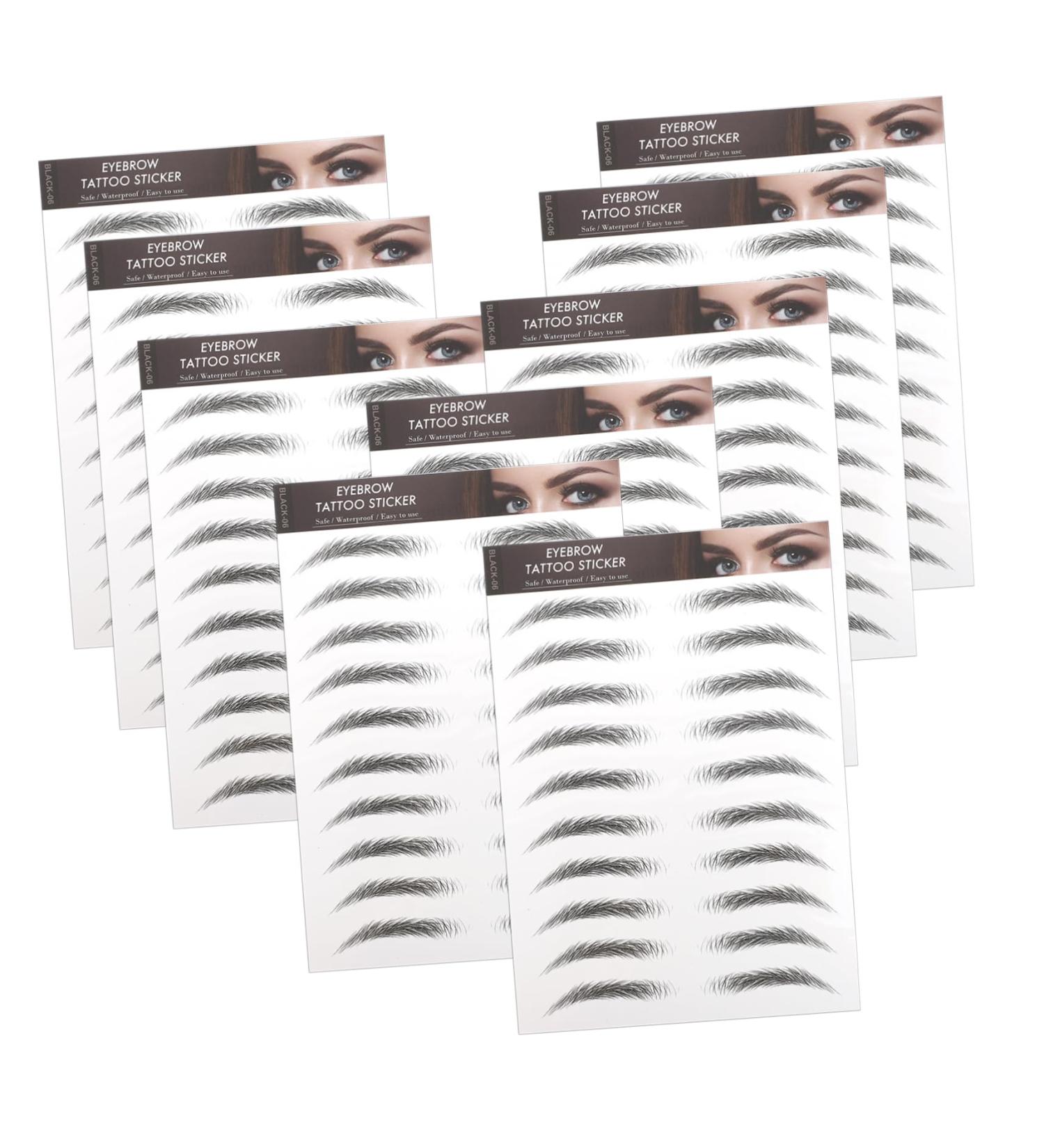 FOYTOKI Black Eyebrows 10pcs Imitation Eco Eyebrow Sticker Stickers Waterproof Hair Eyebrows Beauty Eyebrow Stickers 4d - Buy Online on SooperMarket.com