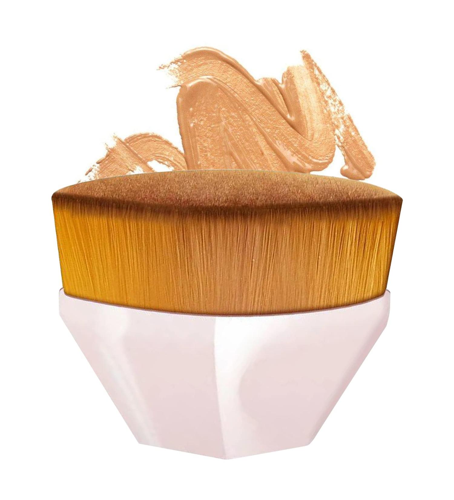 Multifunctional Pink Foundation Makeup Brush for Flawless Liquid and Powder Blending - Buy Online on SooperMarket.com
