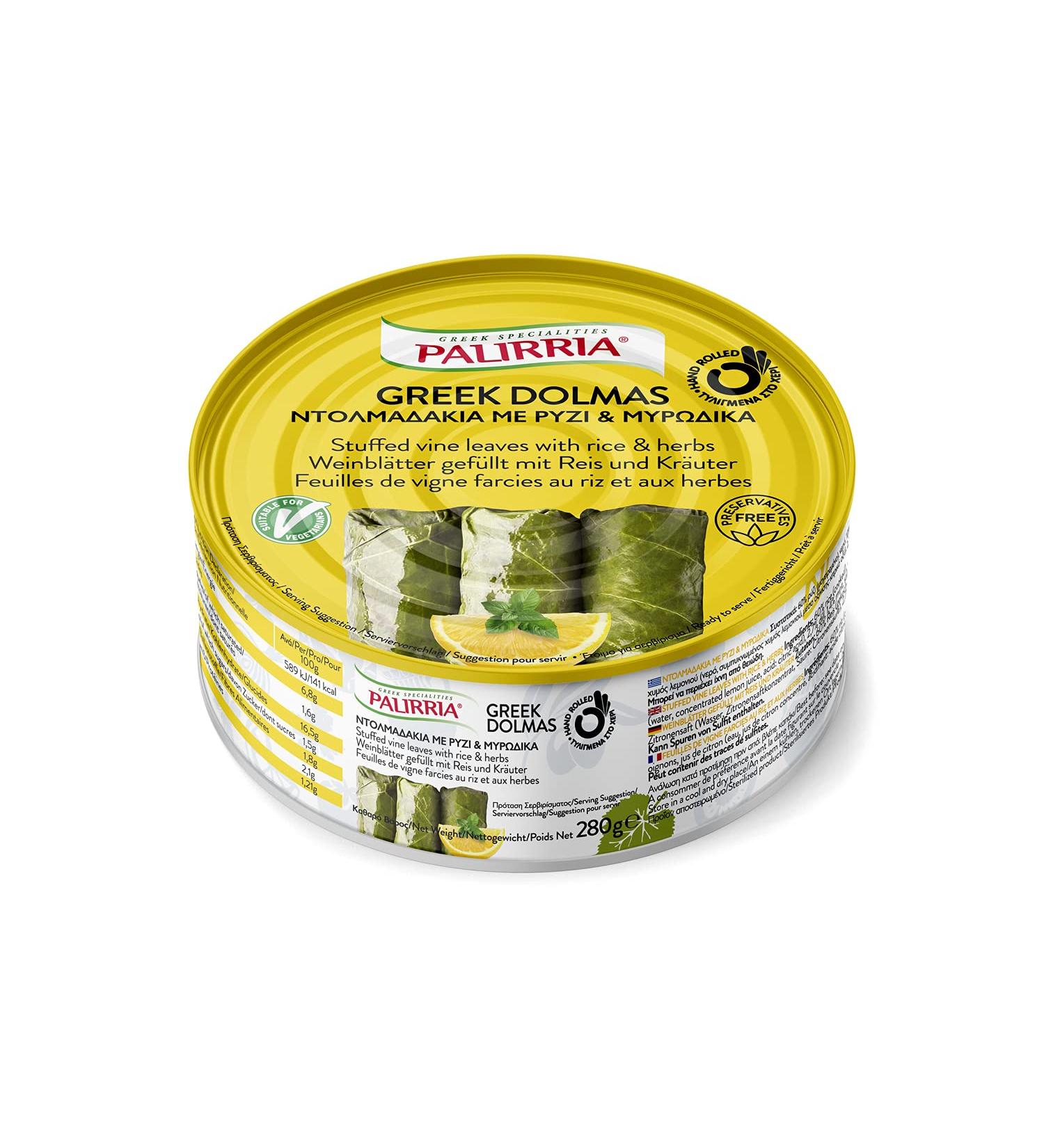 Palirria Stuffed Vine Leaves 280 Gram Can
