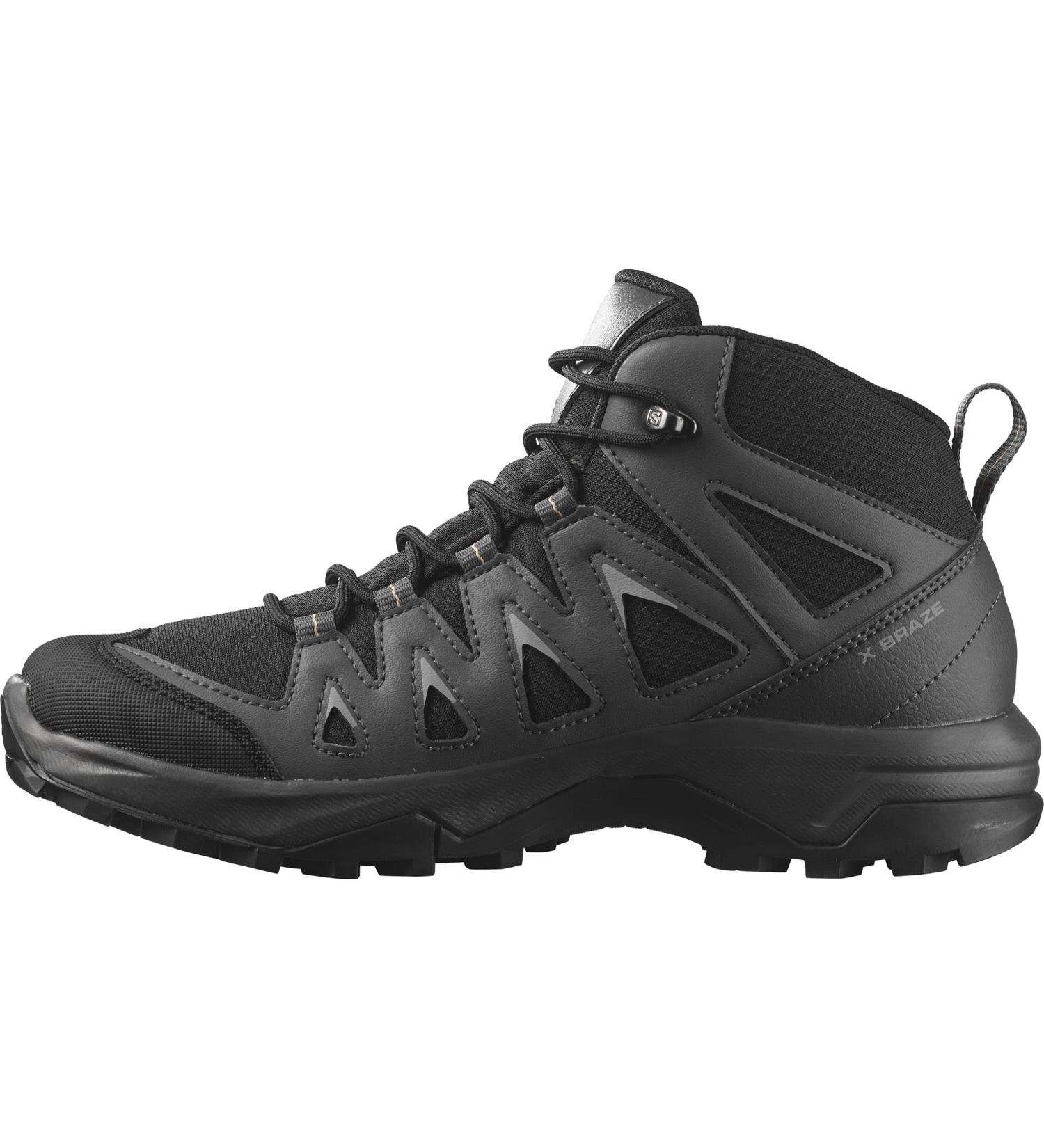 Buy SALOMON X Braze Mid Gore-Tex Women's Outdoor Shoes - Sporty Hiking Footwear in Black Magnet Hazelnut - EU Size 39 1/3 - International Shipping Available - Buy Online on SooperMarket.com