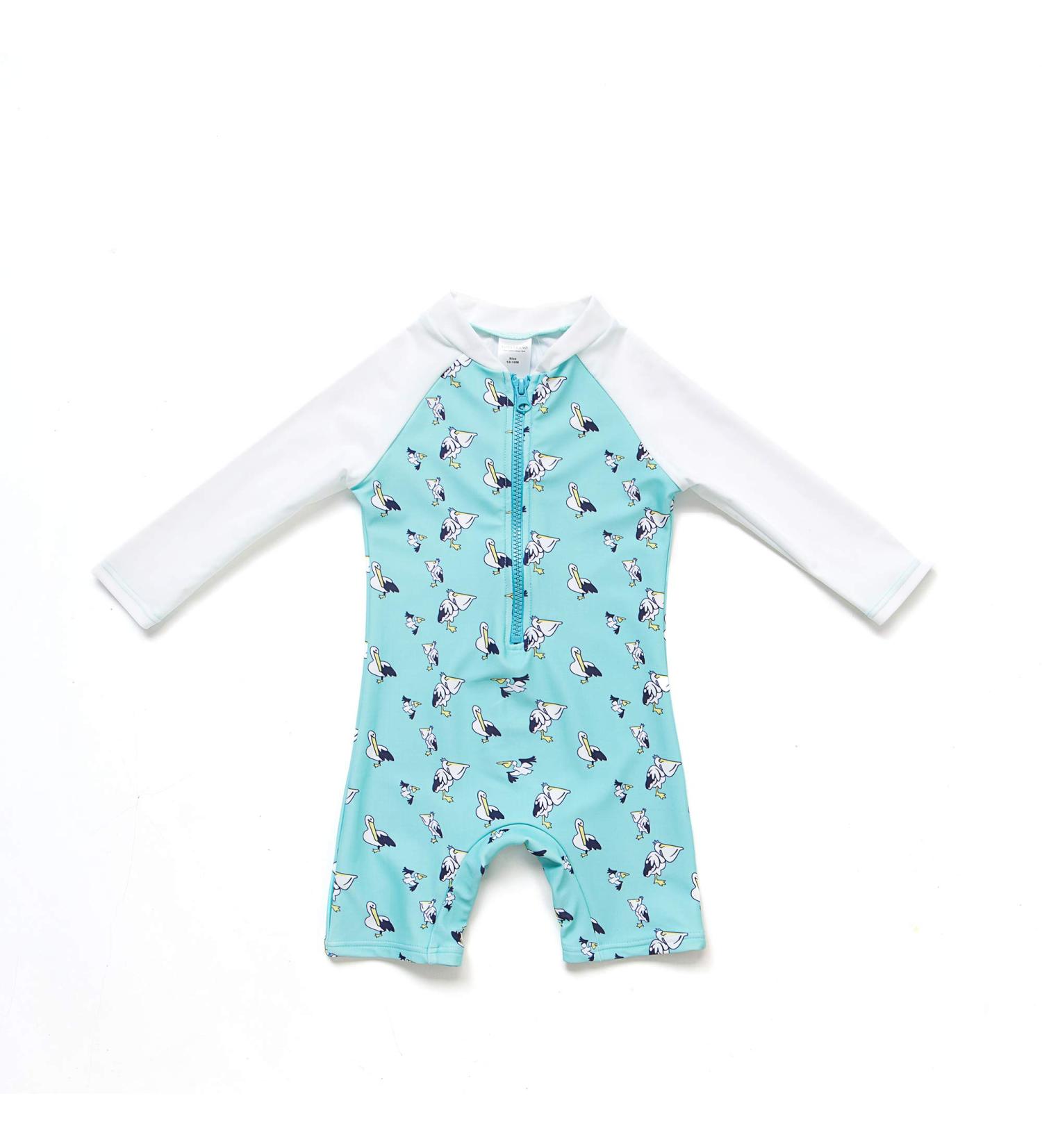 BONVERANO Baby Boys Swimsuit/Sunsuit UPF 50+ Sun Protection with Sun Hat - Light Blue (3 Months) - Buy Online on SooperMarket.com