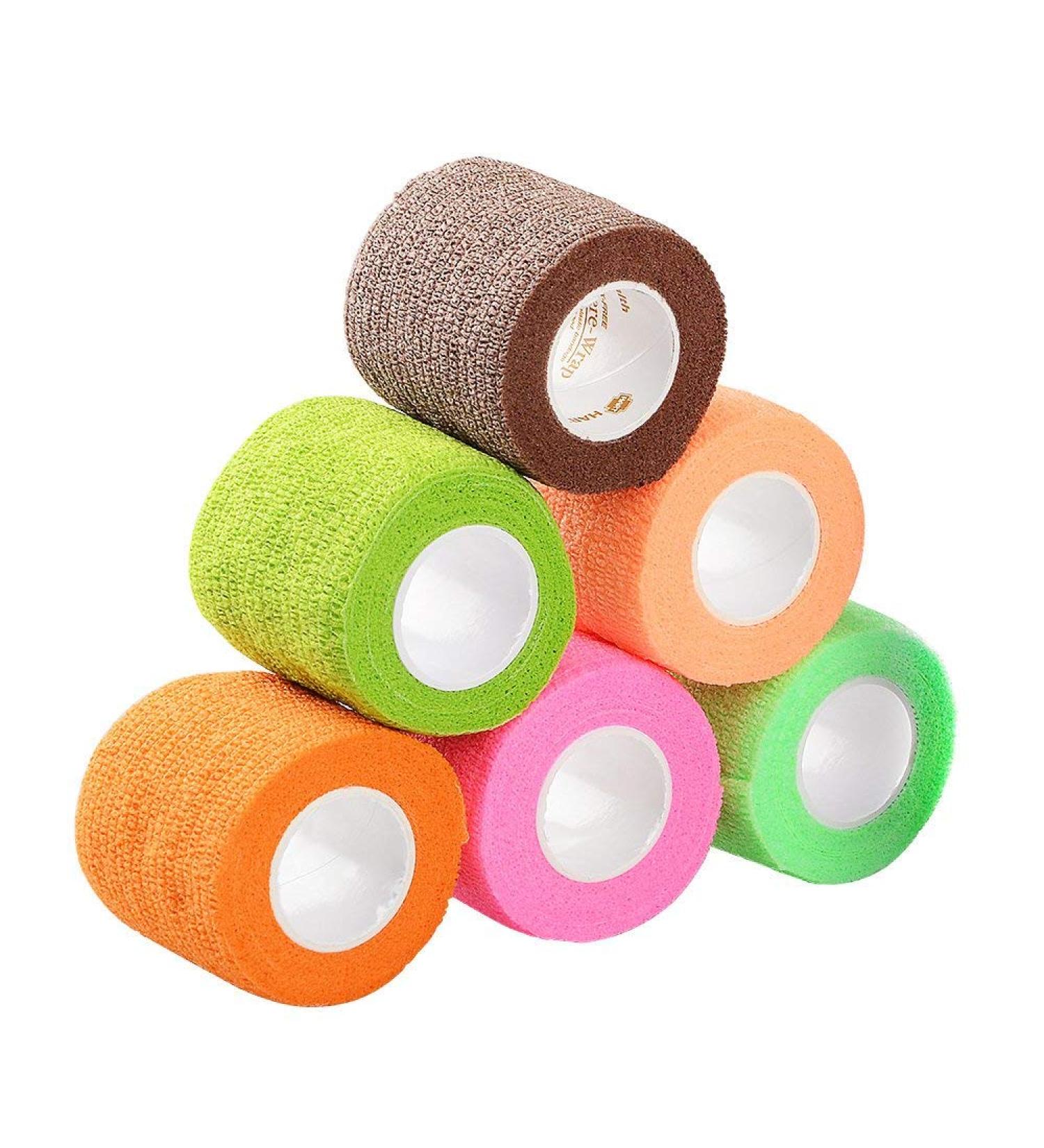 6Pcs Cohesive Bandage Pet Vet Self Adherent Bandage Wrap Bandaging Tape - Buy Online on SooperMarket.com