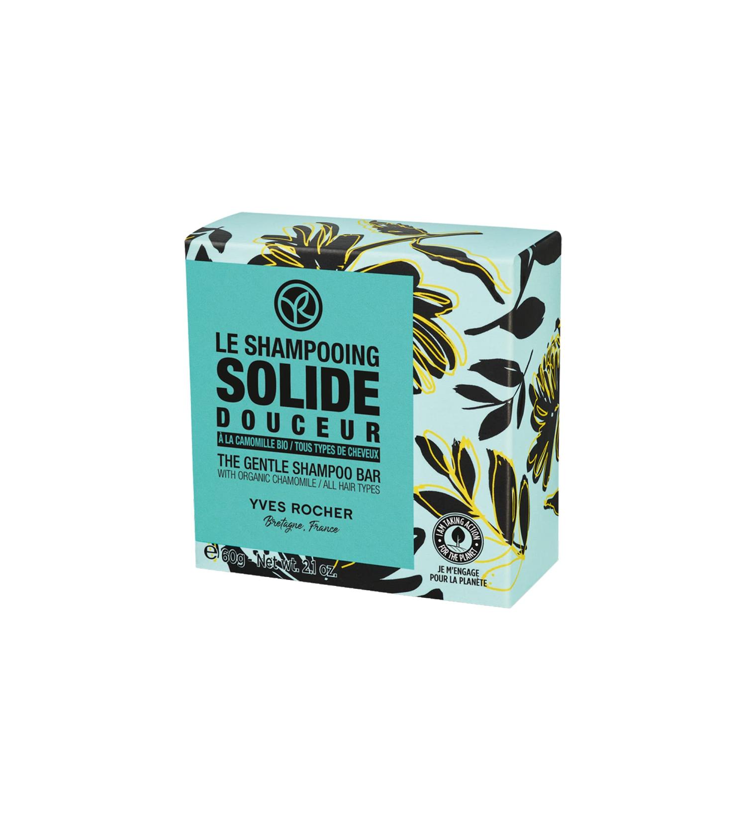 Yves Rocher Gentle Shampoo Bar - Chamomile for All Hair Types | 60g - Eco-Friendly Hair Care - Buy Online on SooperMarket.com