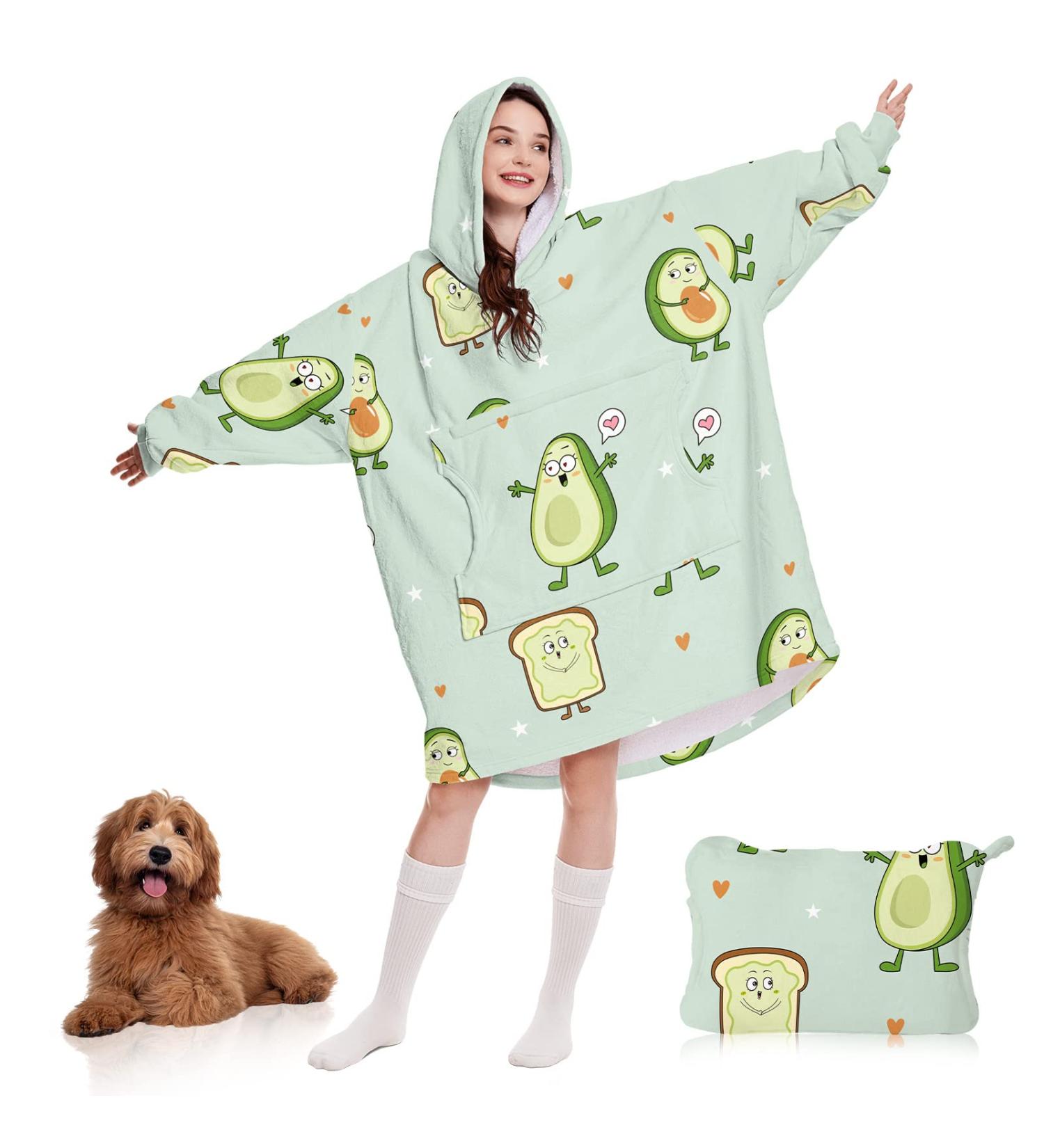 Cozy Oversized Hoodie Ceiling - Avocado Light Green | Perfect Gifts for Women | Warm & Portable Sweatshirt with Bags for Adults - Buy Online on SooperMarket.com