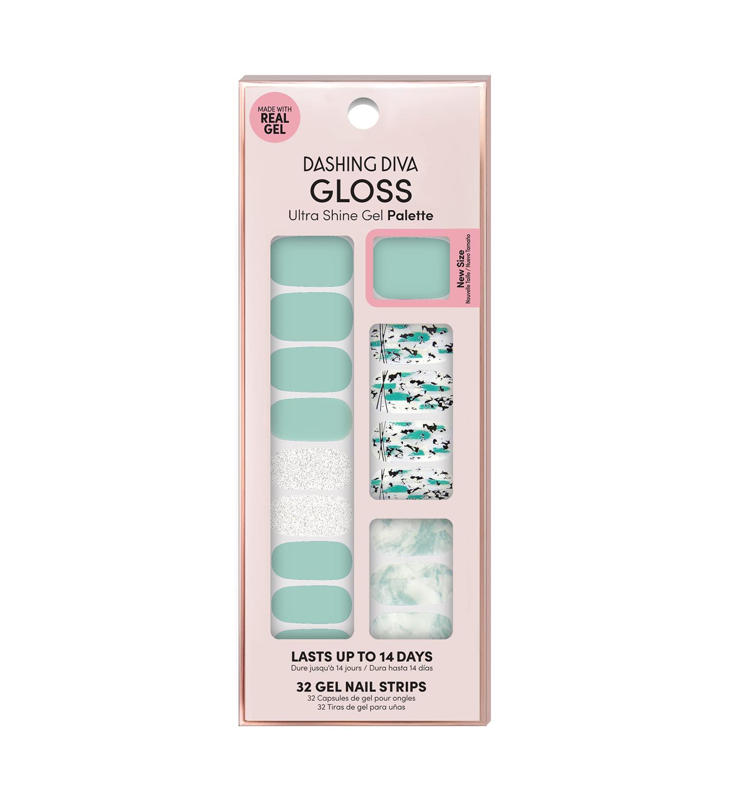 Dashing Diva Gloss Nail Strips - Desert Quartz | Chip Resistant UV-Free Gel Stickers - 32 Nail Wraps and Prep Pad - Buy Online on SooperMarket.com
