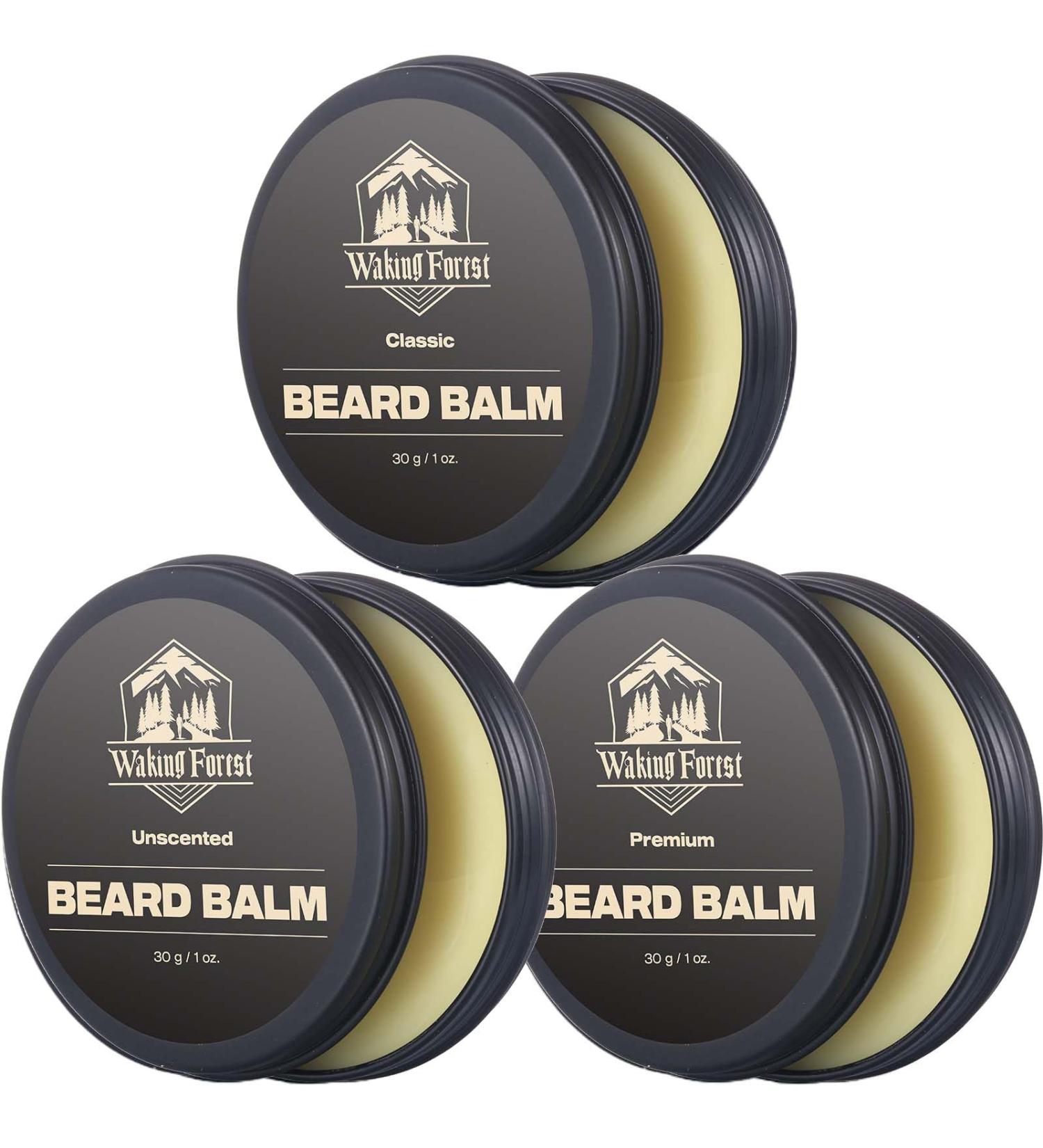 Waking Forest Beard Balm Kit for Men | All-Natural Thicker Beard Growth Butter & Softener | Ultimate Moisturizer Beard Growth Kit - Buy Online on SooperMarket.com
