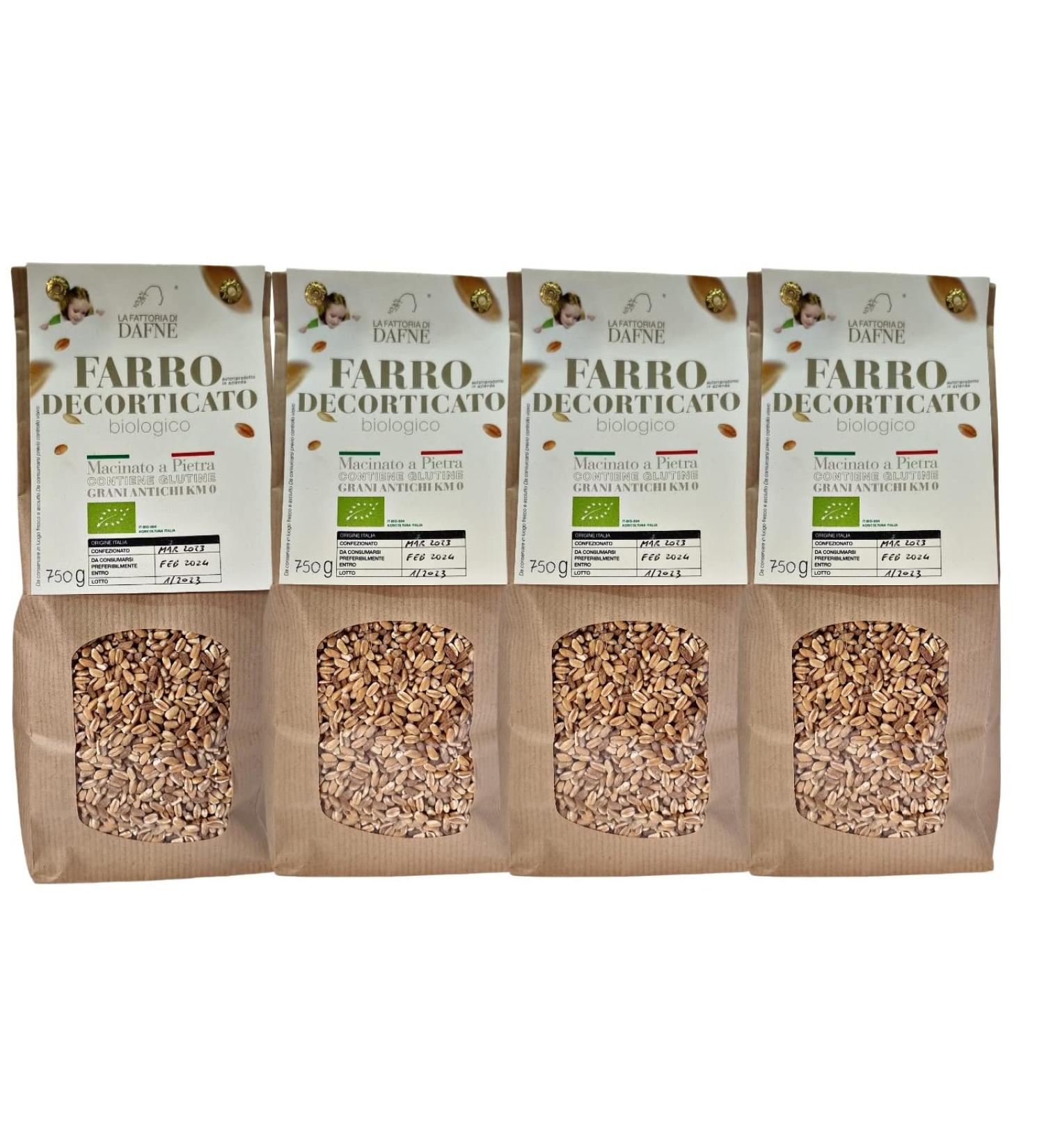 ORGANIC HULLED SPELLED ANCIENT CEREALS IN BEANS PRODUCTION IN ITALY PACK 4 PACKS OF 750 GRAMS - Buy Online on SooperMarket.com