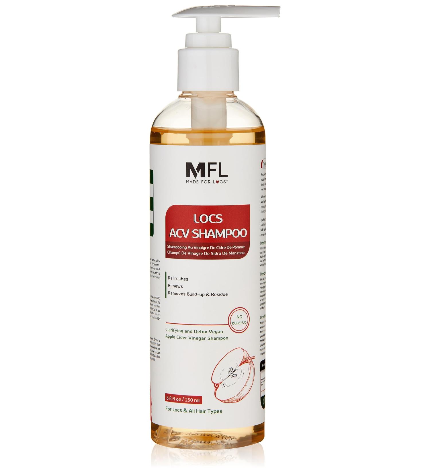 Made For Locs Vegan Apple Cider Vinegar Shampoo - 8 oz | Sulfate-Free Natural Cleanser for Healthy Locs - Buy Online on SooperMarket.com
