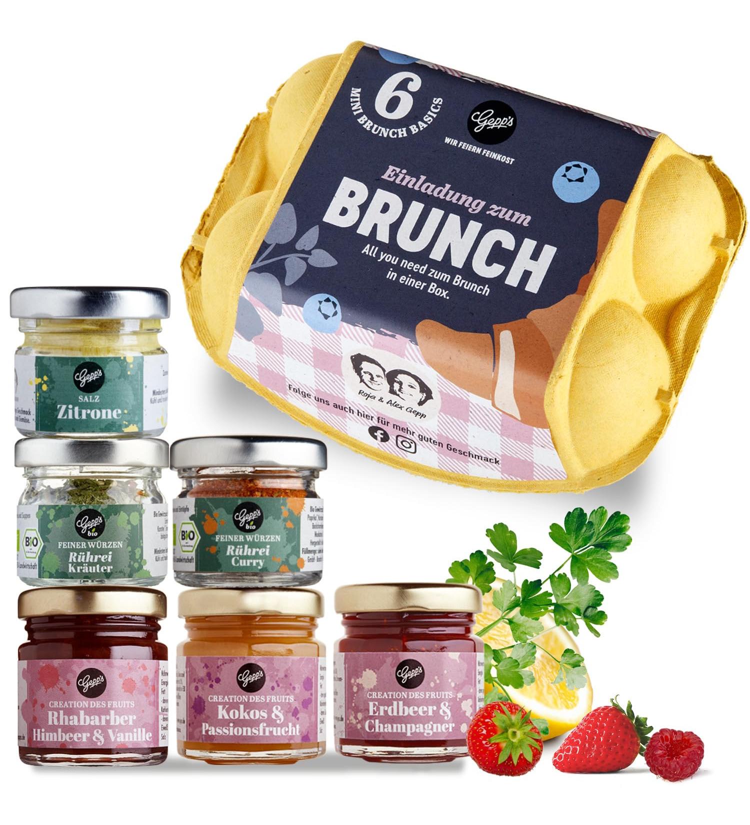 Gepps Delicatessen Tasting Box Brunch | Gourmet Gift Basket for Men & Women | 6 Delicious Breakfast Delicacies & Spreads | Perfect Brunch Gift Idea - Buy Online on SooperMarket.com