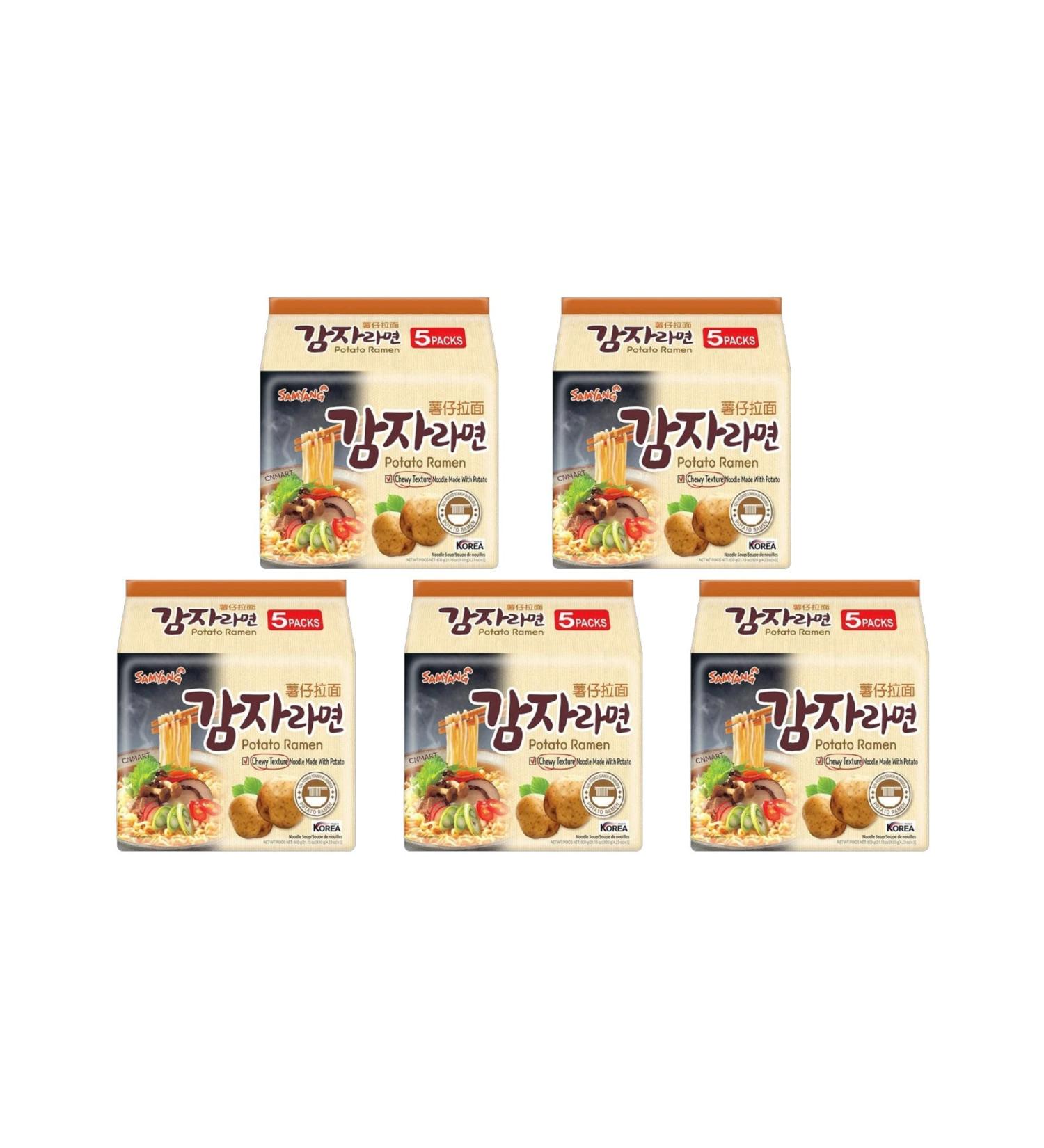 Samyang Potato Flavour Instant Noodle Ramen Suitable For Vegetarian (Pack of 25) by CNMART - Buy Online on SooperMarket.com