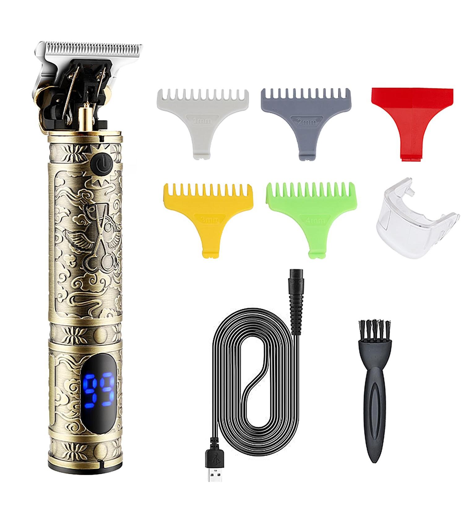 Professional Hair Clippers for Men - T Blade Zero Gapped Trimmer Cordless Rechargeable Edger Kit - Low Noise Pro Li Outline Trimmer for Barbers and Home Use - Buy Online on SooperMarket.com