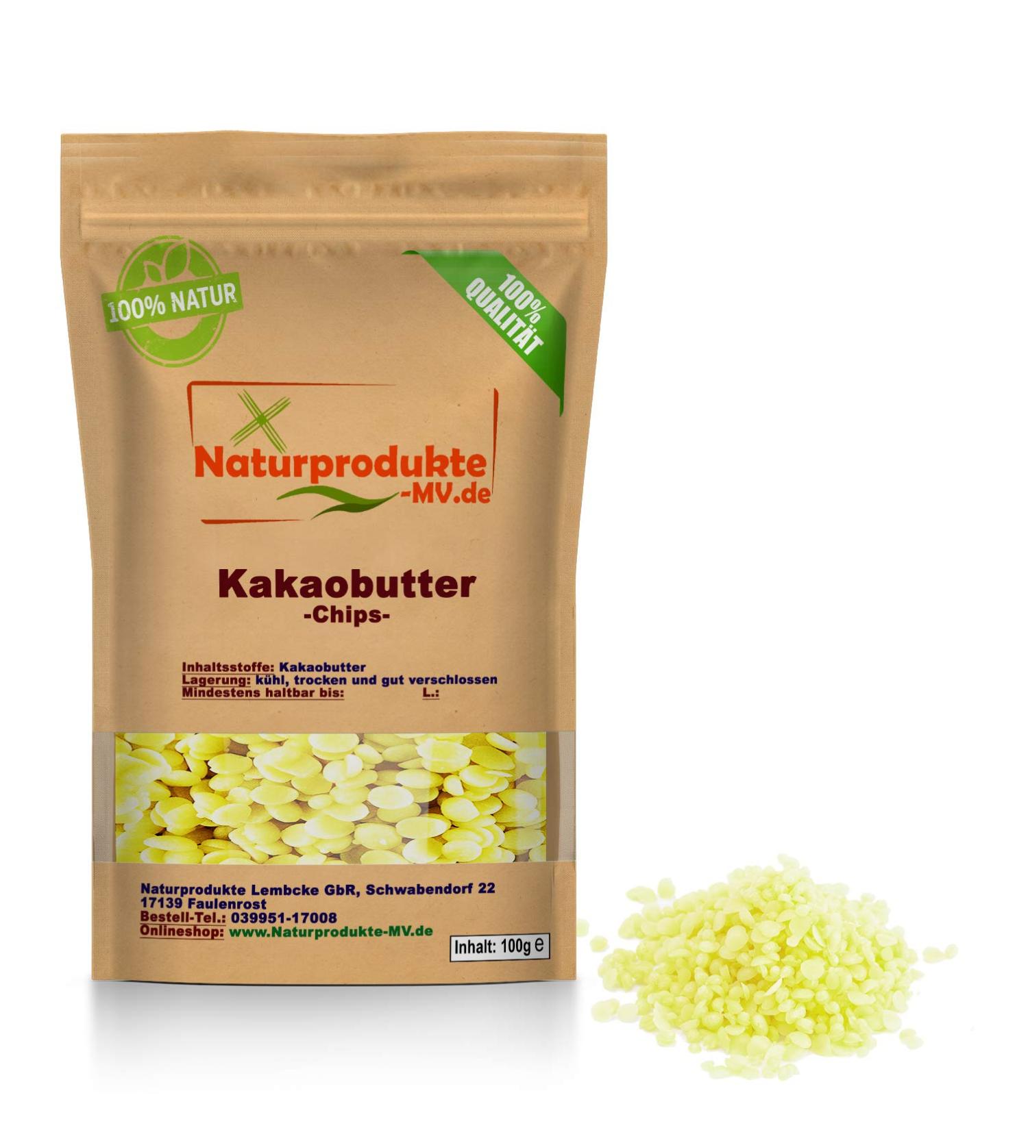 Cocoa Butter Chips (100g) Cocoa Butter Pastilles Nibs Food Grade Theobroma cacao 100 g (1 pack)