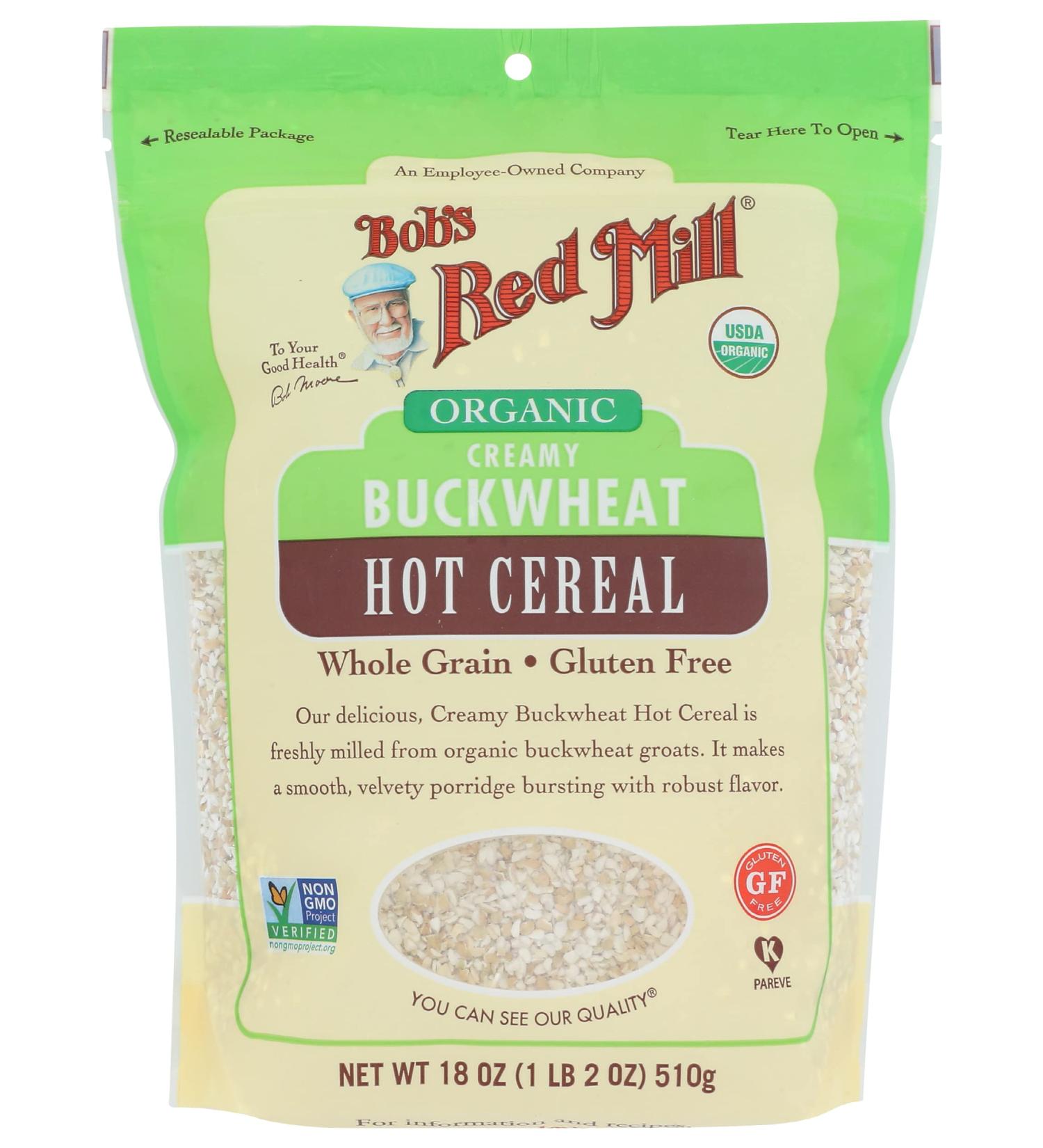 BOBS RED MILL Organic Buckwheat Cereal 18 oz - Gluten-Free, High Fiber, Nutritious Breakfast - Buy Online on SooperMarket.com