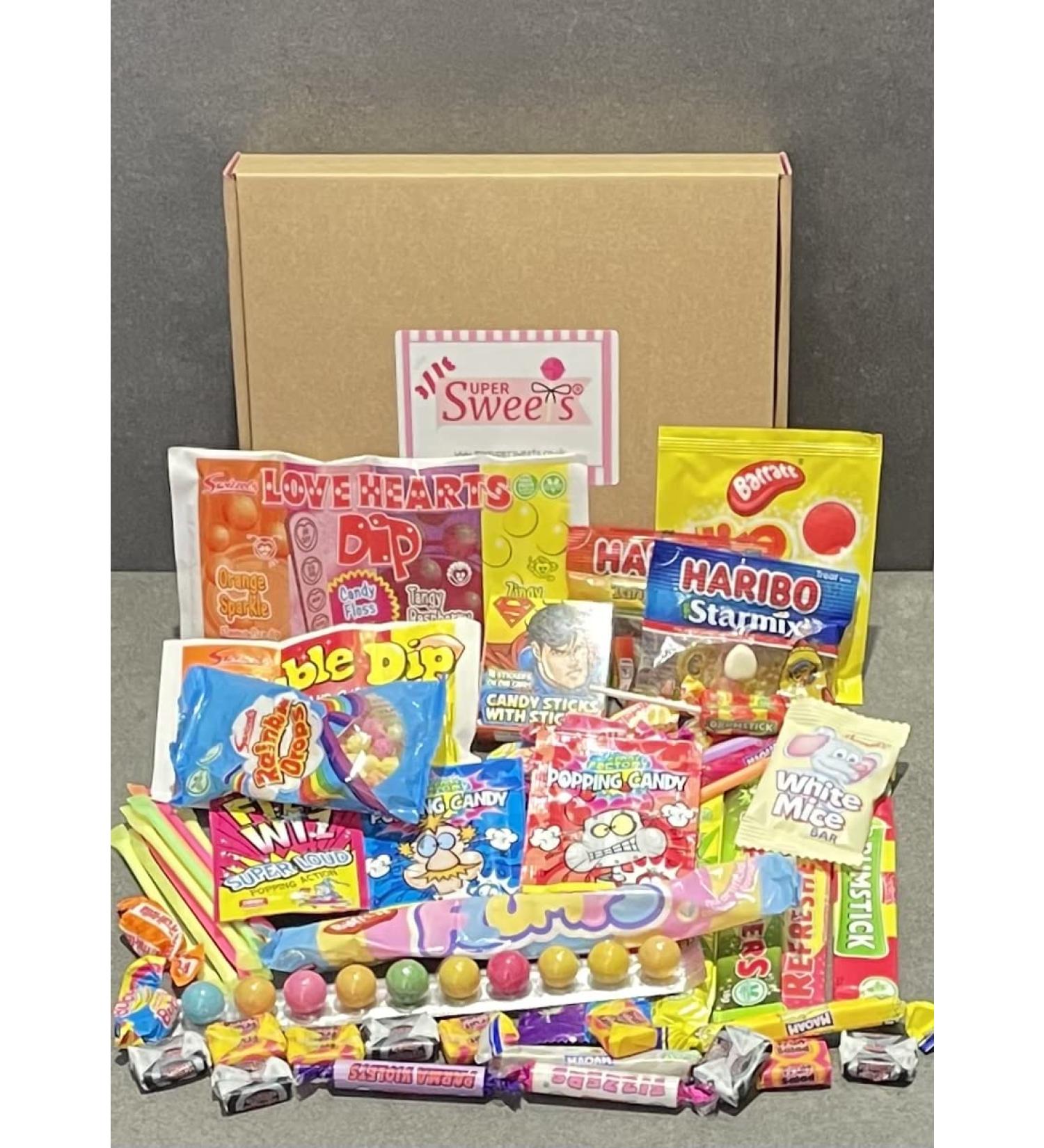 Super Sweets Large Retro Sweet Box Filled With Sweets From Your Childhood - Buy Online on SooperMarket.com