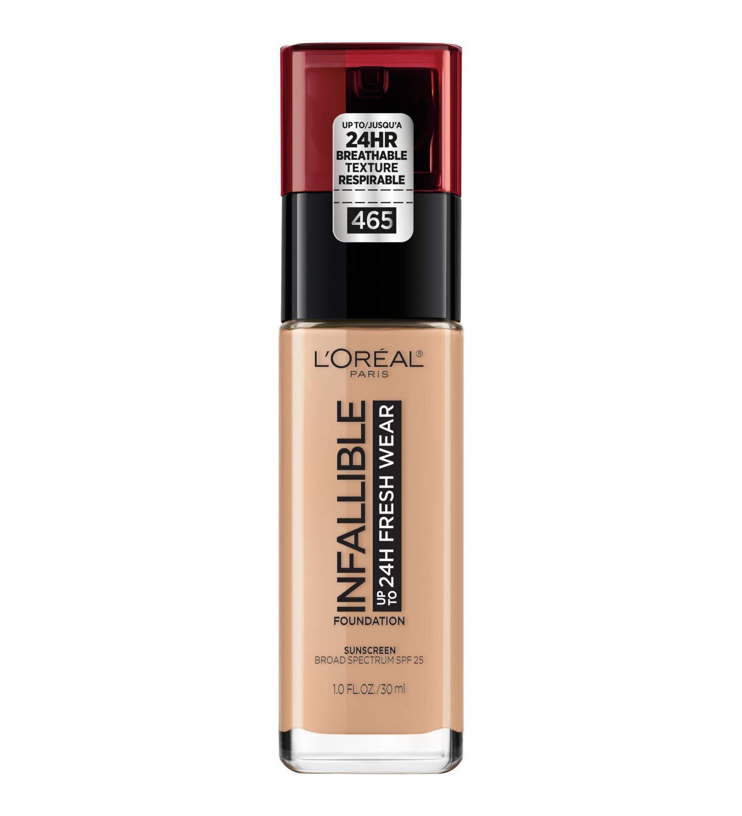 Buy L'Oreal Infallible 24HR Fresh Wear Foundation - Breathable Coverage  10 Fl Oz - Buy Online on SooperMarket.com