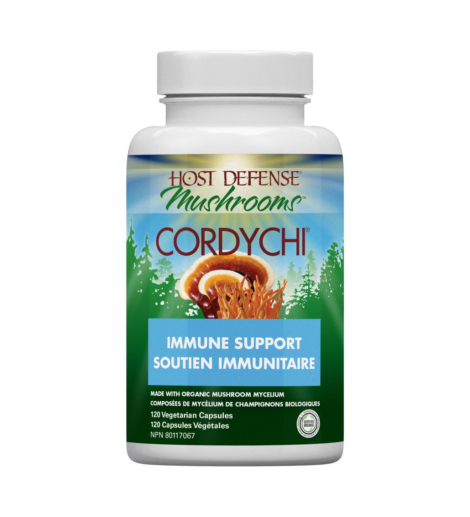 Host Defense Cordychi Reishi & Cordyceps Mushroom Complex Supplement 120 Capsules Immune Booster Support with 55% Polysaccharides & 1000mg Mushroom per Serving - Mushroom Blend Mushroom Supplements Mushroom Complex for Immune System Support 120 count (Pac - Buy Online on SooperMarket.com