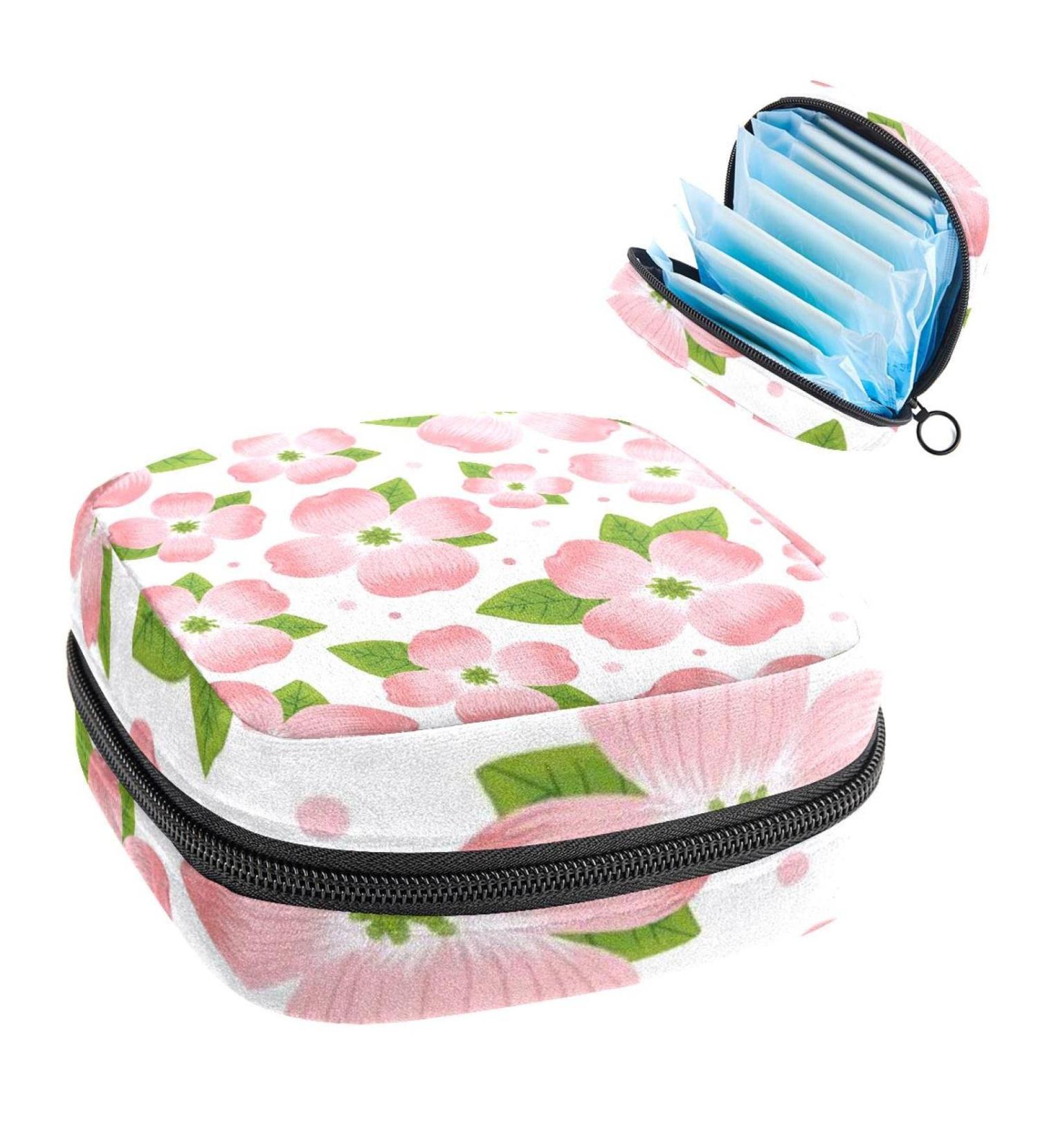 Anna Cowper Flower Sanitary Napkin Storage Bag - Multi-colored Portable Period Bag for Women and Teens - 1Pcs - Buy Online on SooperMarket.com