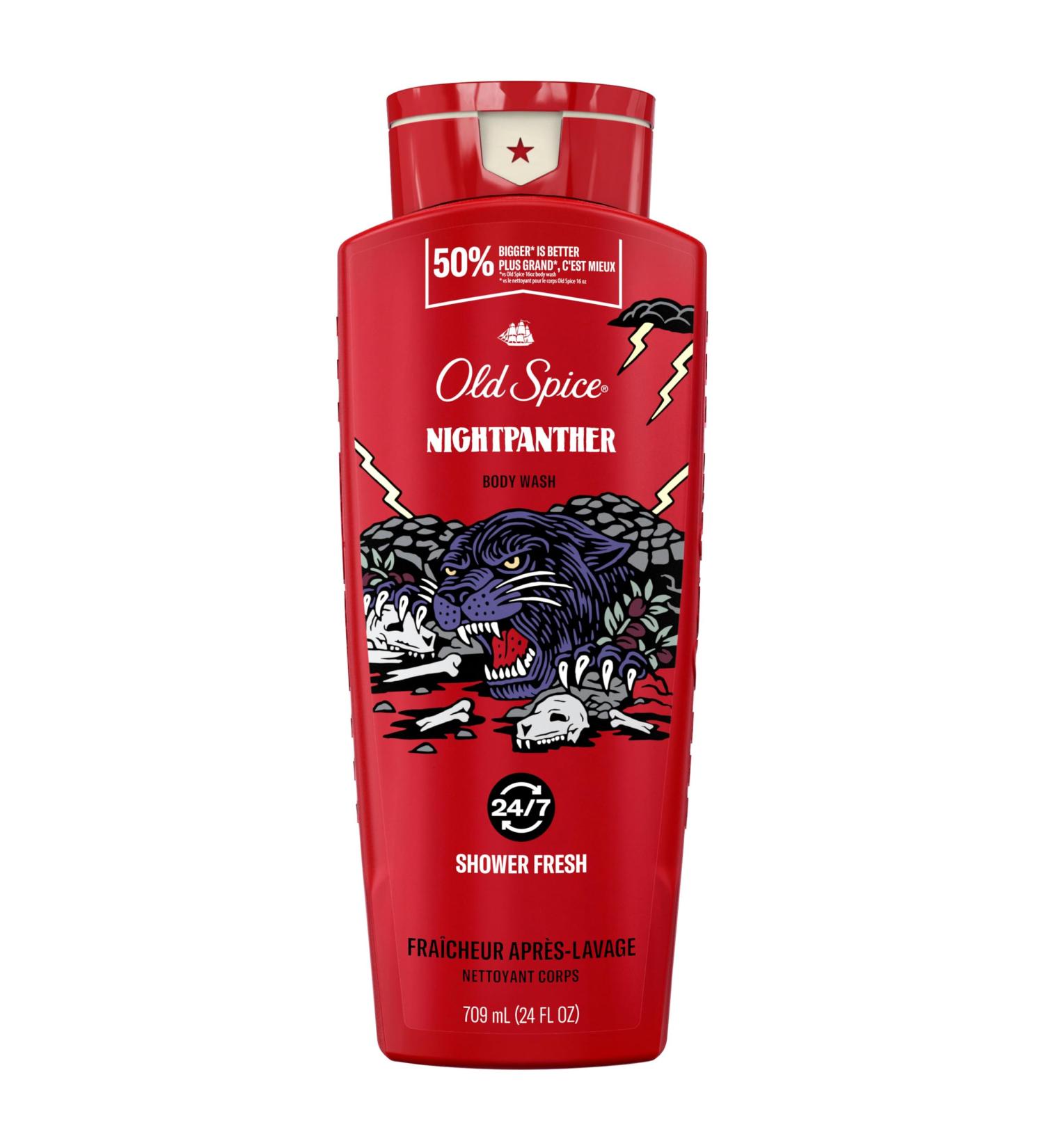 Old Spice Body Wash for Men NightPanther Long Lasting Lather 709 ml Body Wash Night Panther 709 ml (Pack of 1) - Buy Online on SooperMarket.com