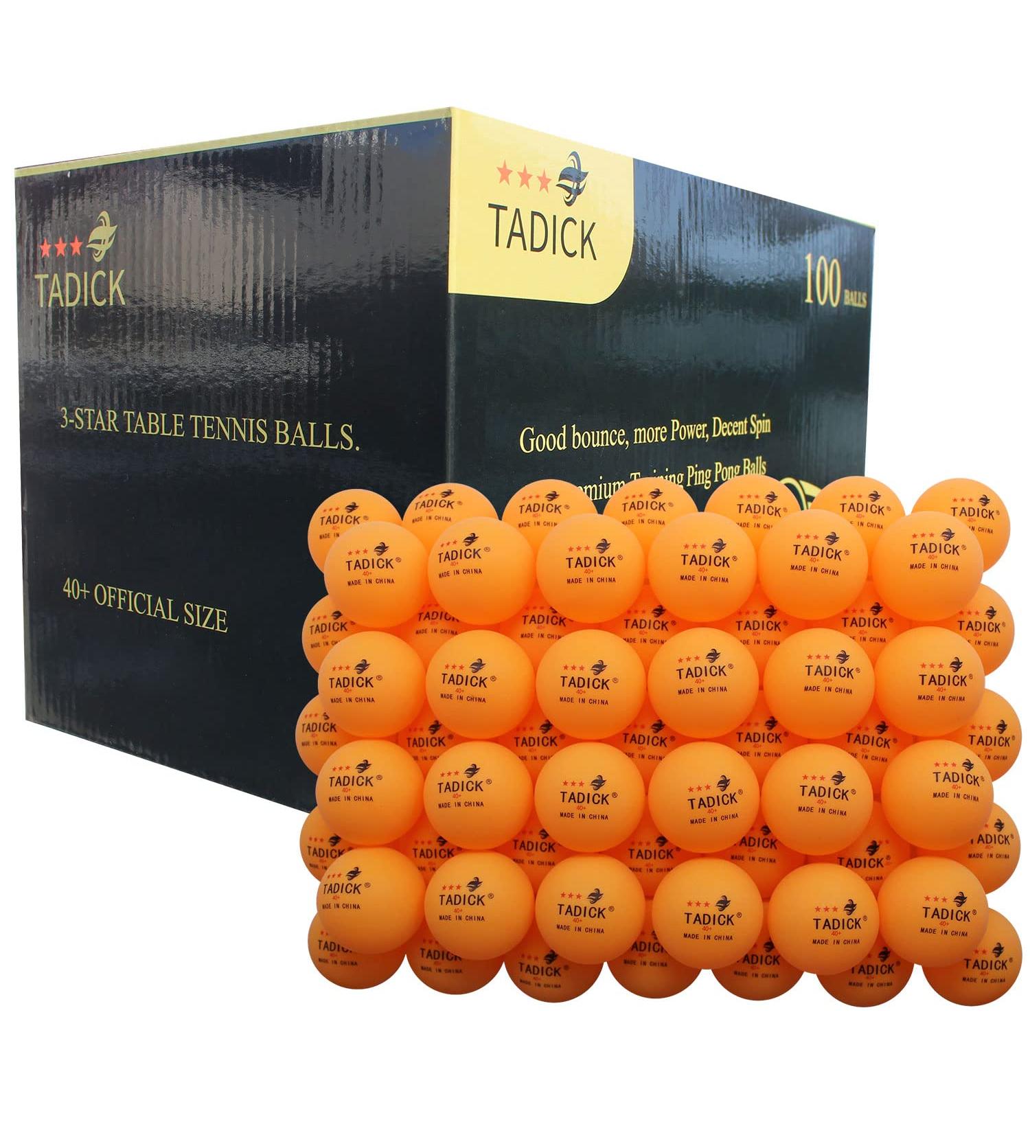 TADICK 100 Pack 3-Star Quality Training Ping Pong Ball Premium Table Tennis Balls orange - Buy Online on SooperMarket.com