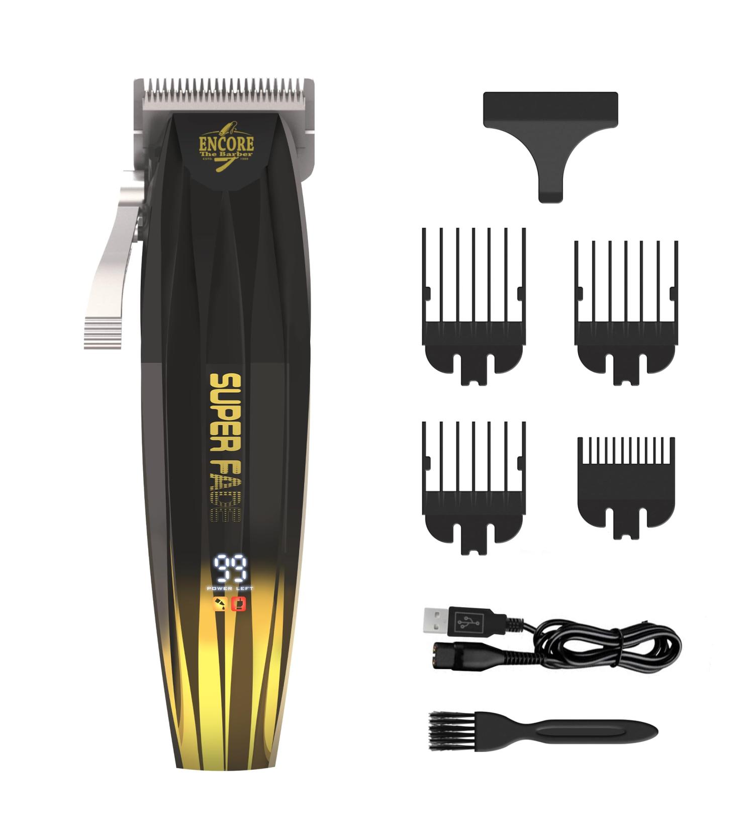 Super Fade Professional Hair Clipper for Barbers - Fast Cordless & Whisper Quiet | 90+ Min Runtime & Crunchy Blade for Perfect Blurry Fades - Buy Online on SooperMarket.com