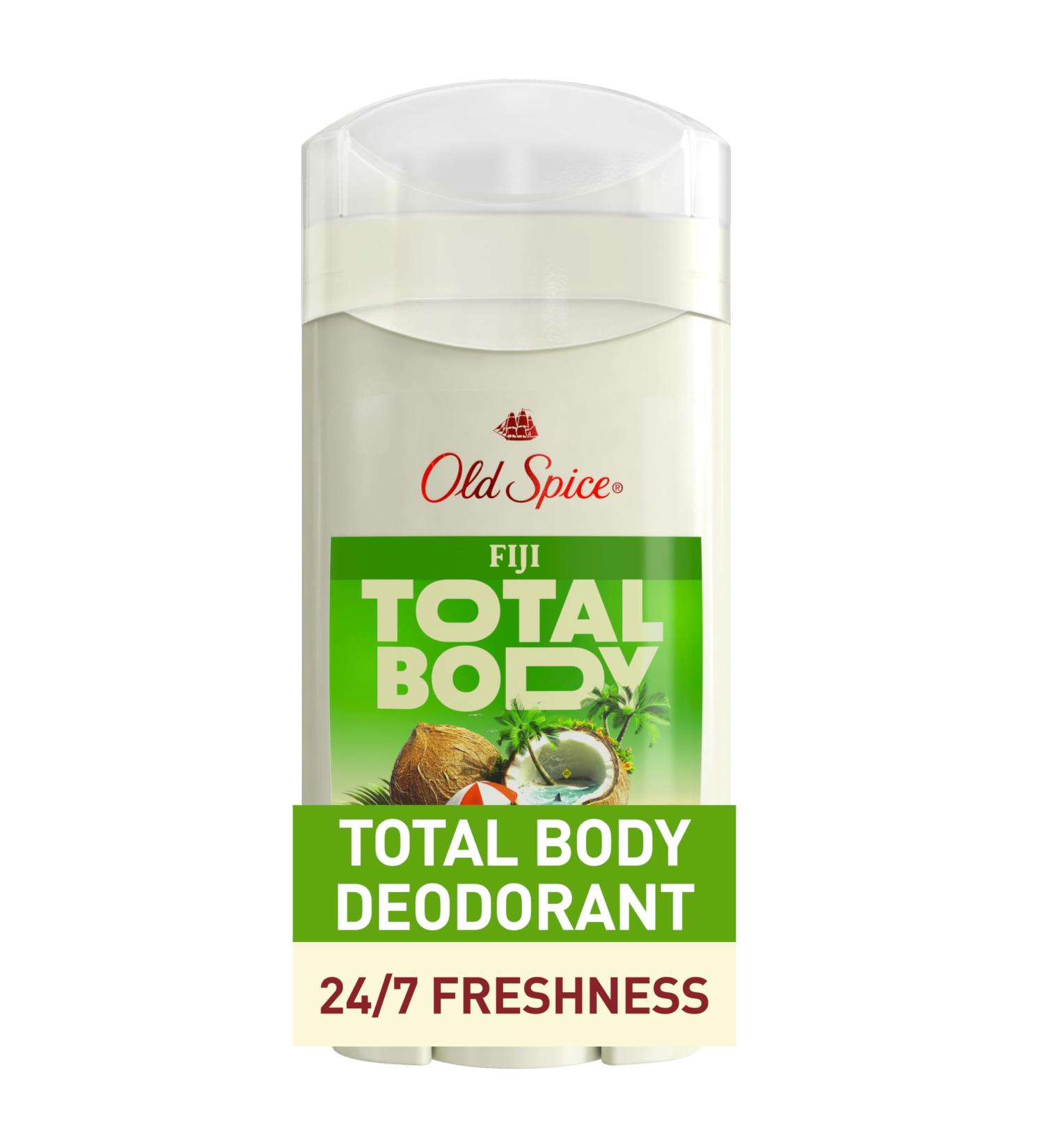 Old Spice Whole Body Deodorant for Men Total Body Deodorant Fiji Scent Aluminum Free Deodorant Stick for 24/7 Freshness // Dermatologist Tested Whole Body Deodorant 3.0 oz - Buy Online on SooperMarket.com