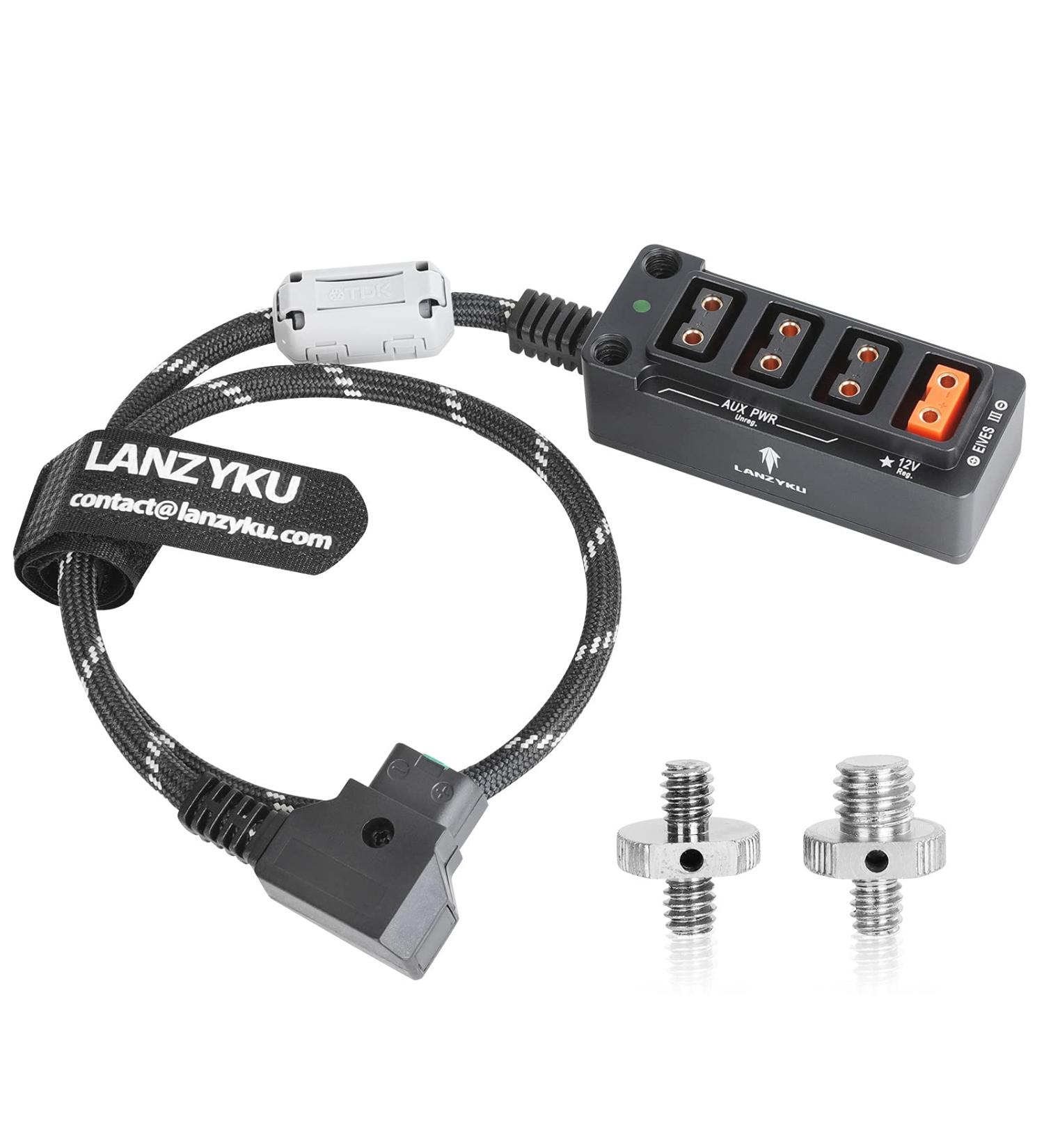 12V Regulated Surge Protection Metal P-Tap D-Tap Hub Power Splitter - 17.7 Braided Kevlar Cable, ARRI RED Sony Teradek Smallhd DJI Tilta SmallRig V-mount Gold-mount - Buy Online on SooperMarket.com