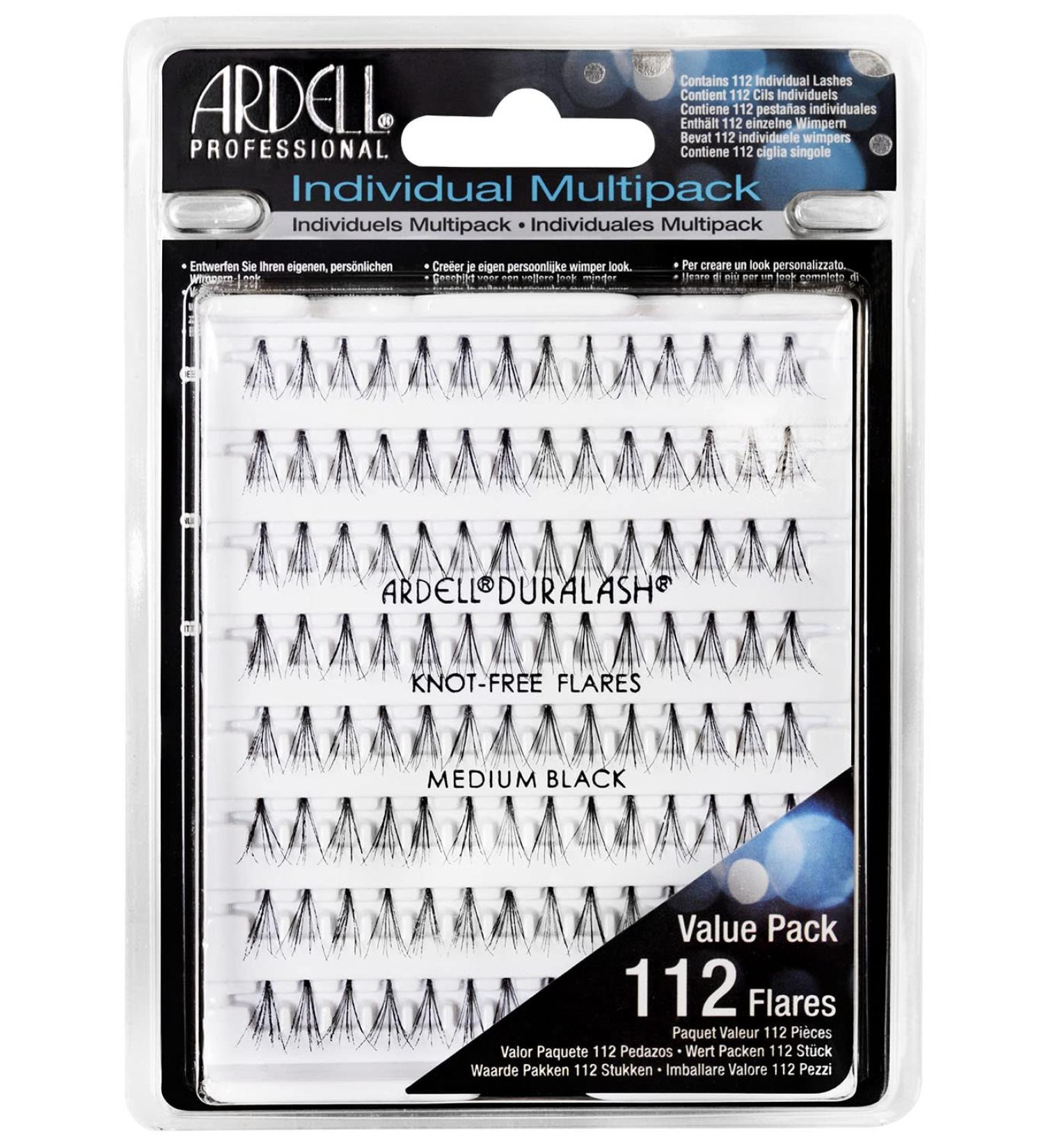 Ardell Individuals Medium Set - 112 Real Hair Eyelashes for Extensions | Vegan Knot-Free Reusable False Lashes - Buy Online on SooperMarket.com