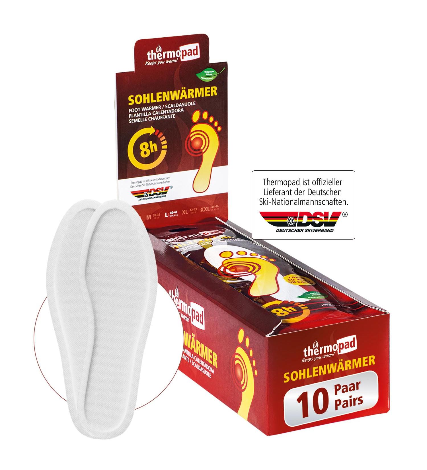 Thermopad Unisex Adult Sole Warmers - Pack of 10 Comfort & Warmth for Sizes L (40-42) | International Shipping - Buy Online on SooperMarket.com
