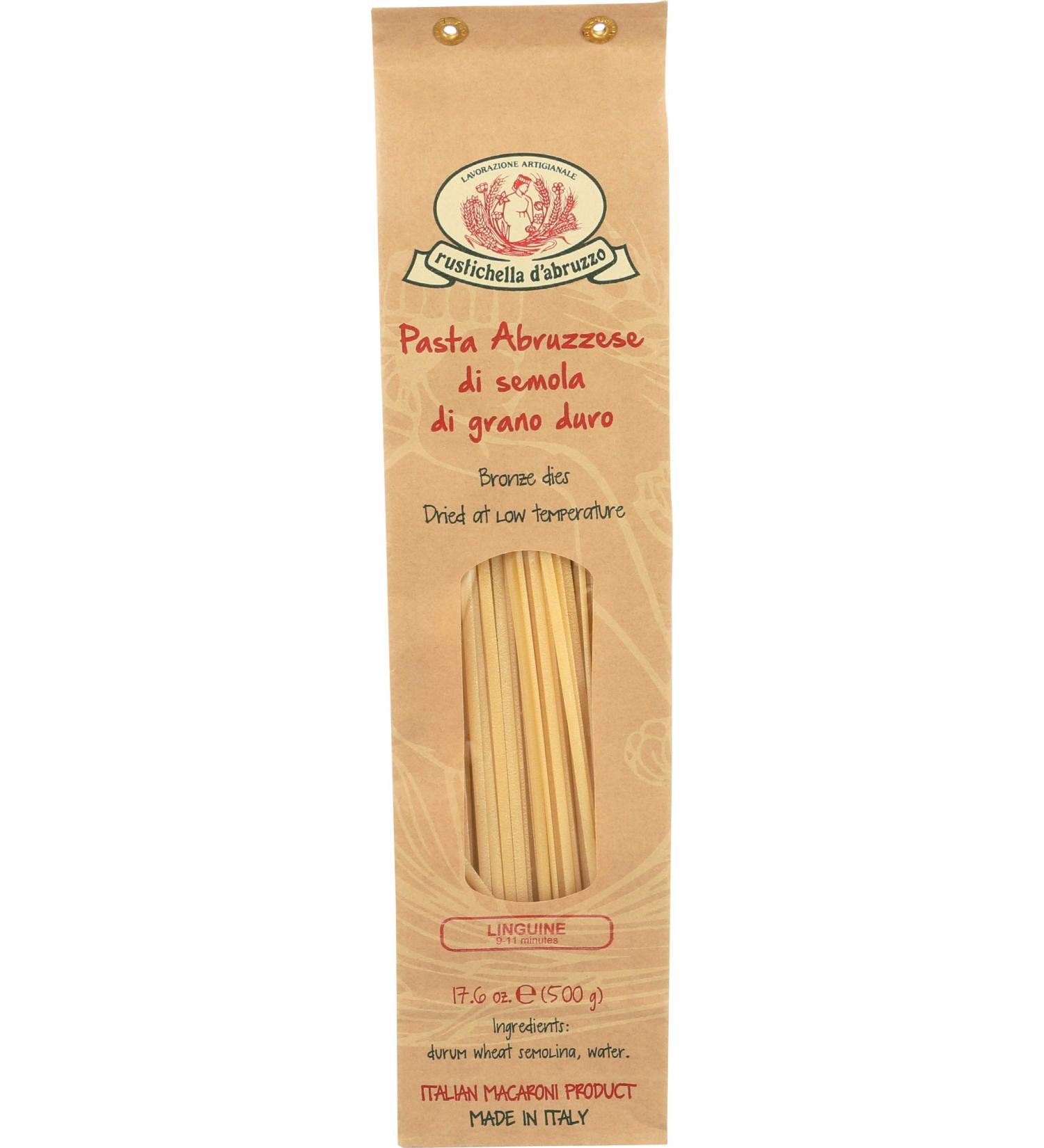 Rustichella d'Abruzzo Durum Wheat Linguine Pasta 17.5oz - Authentic Italian Pasta - Buy Online on SooperMarket.com