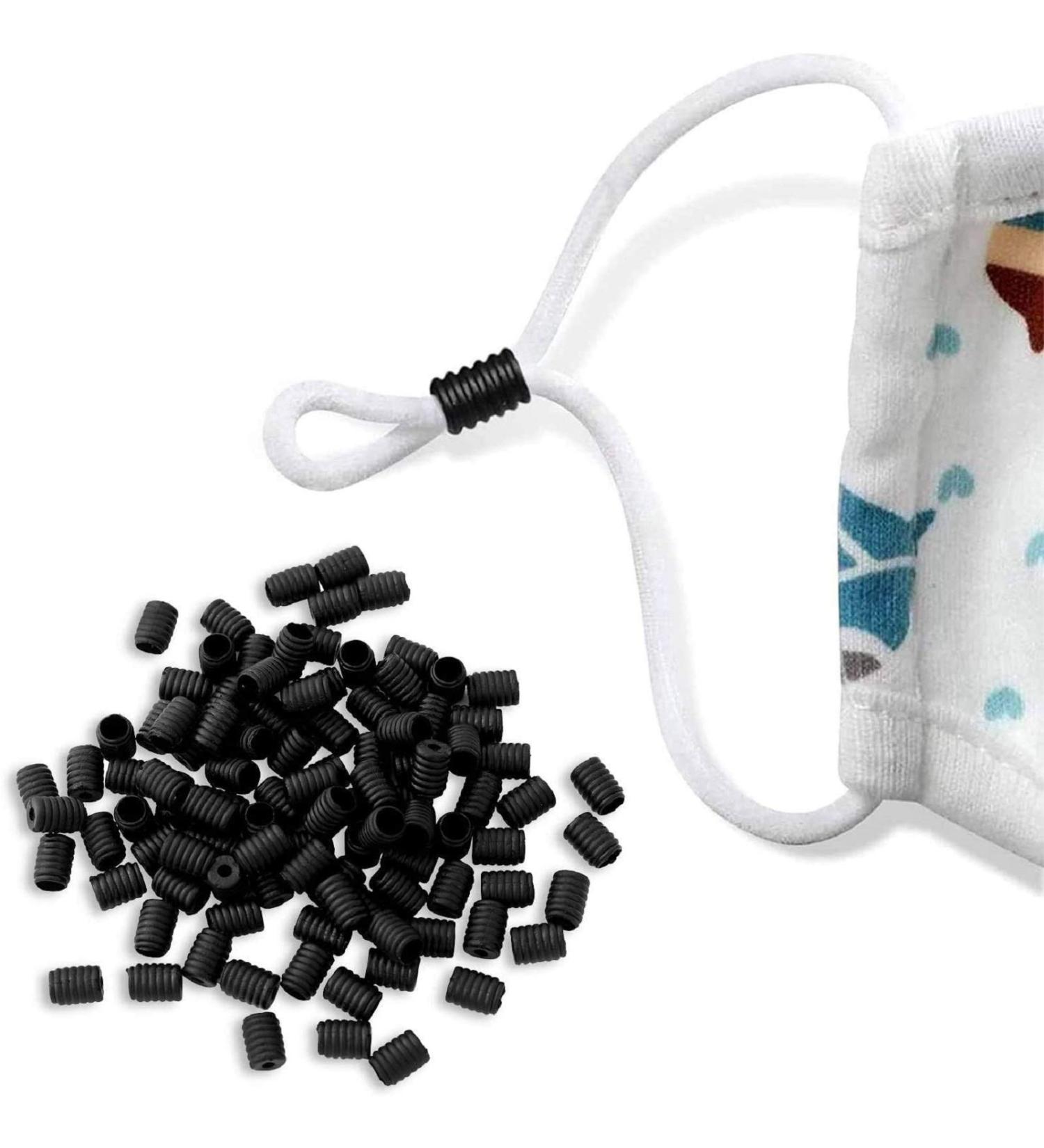OCEANTREE Cord Locks for Mask - Silicone Adjuster Earloop Toggles - Black - Buy Online on SooperMarket.com